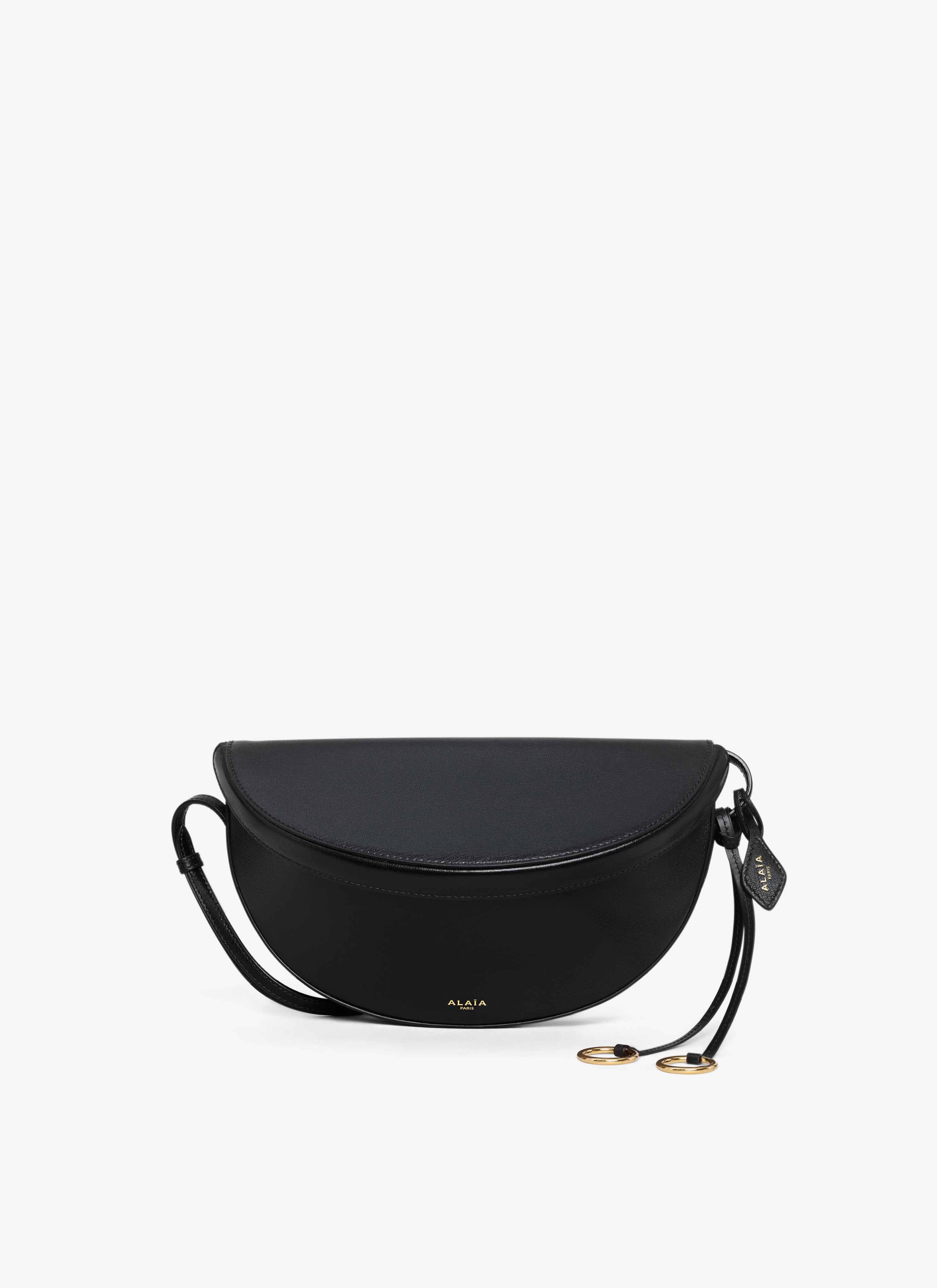 ALAÏA BLACK HIP EAST WEST BAG IN GOATSKIN