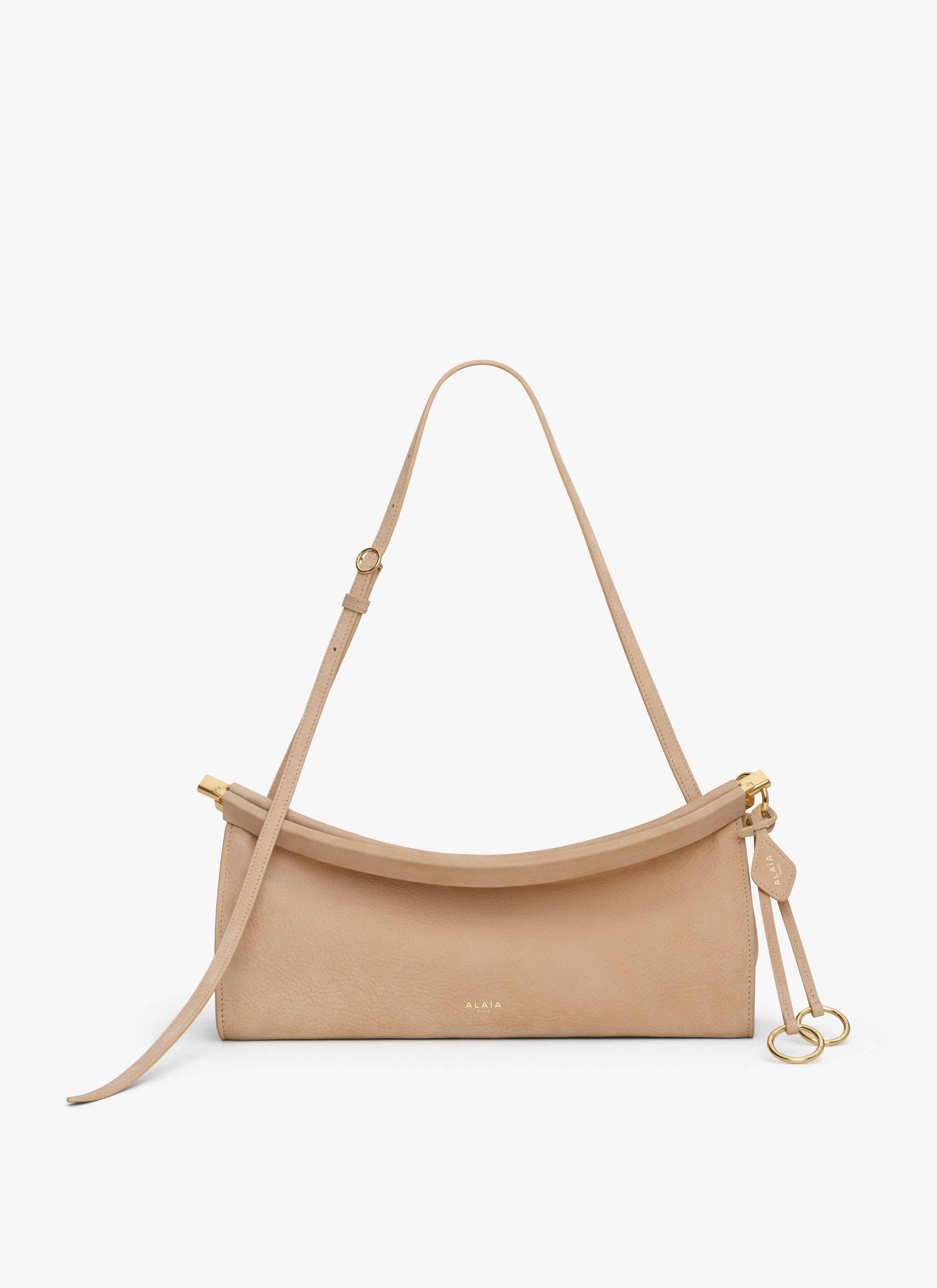 ALAÏA DESERT LE CLICK EAST WEST MEDIUM BAG IN NUBUCK