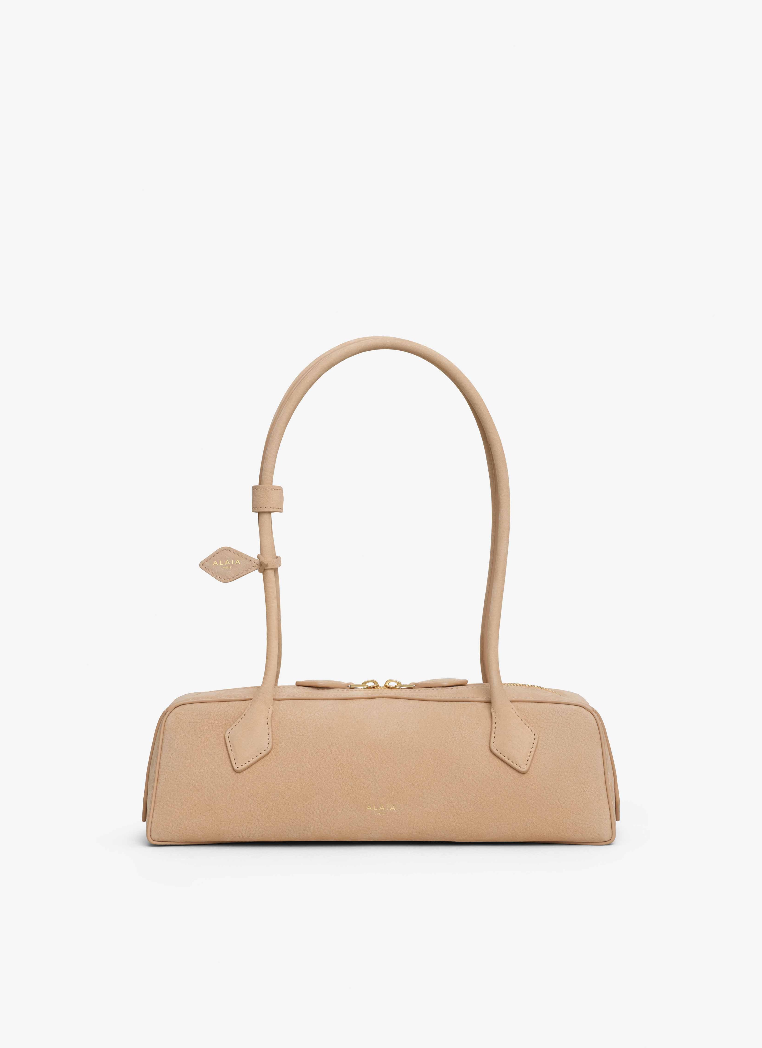 ALAÏA DESERT LE TECKEL MEDIUM BAG IN NUBUCK