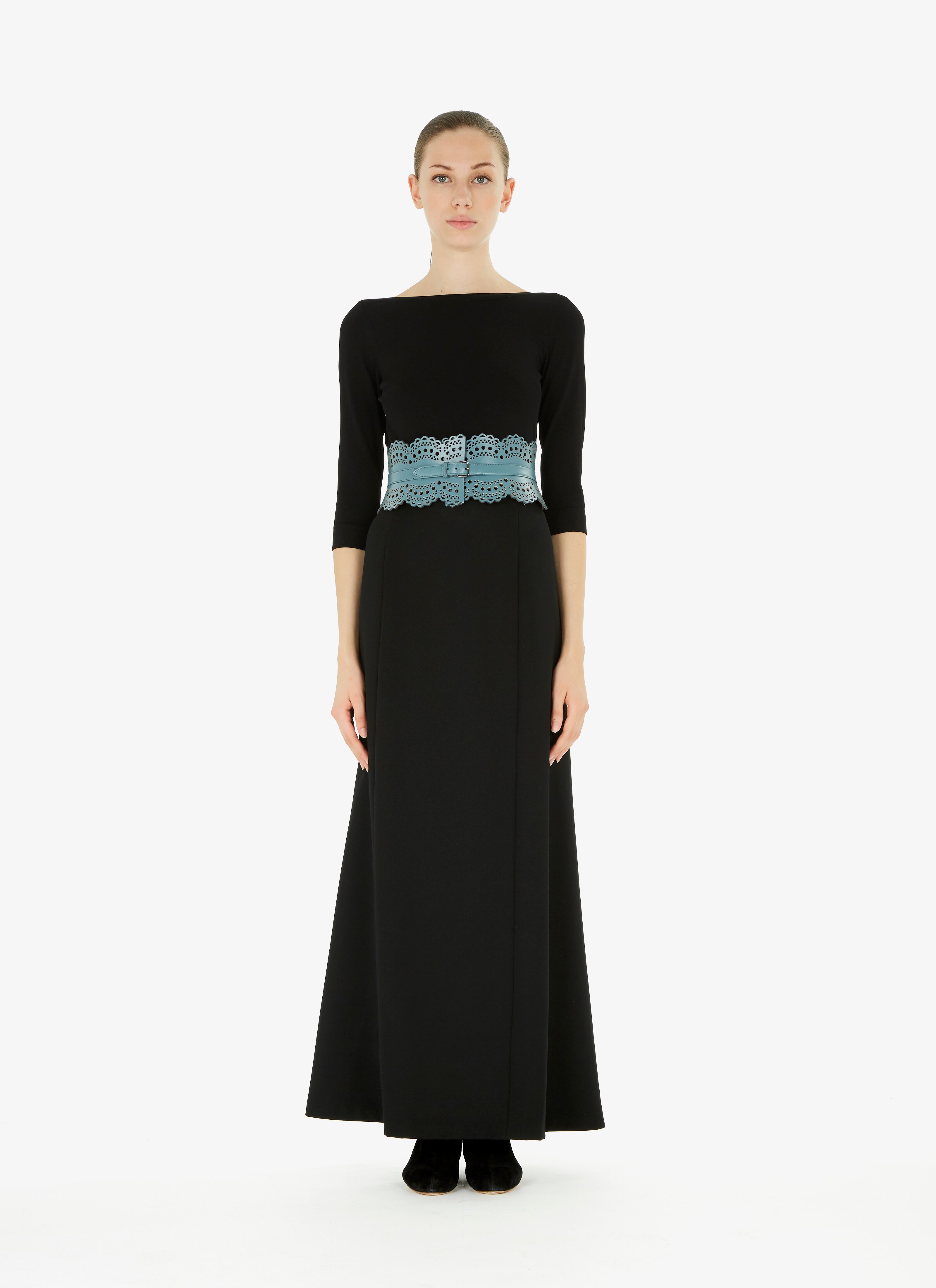 ALAÏA HORIZON BLUE CORSET BELT