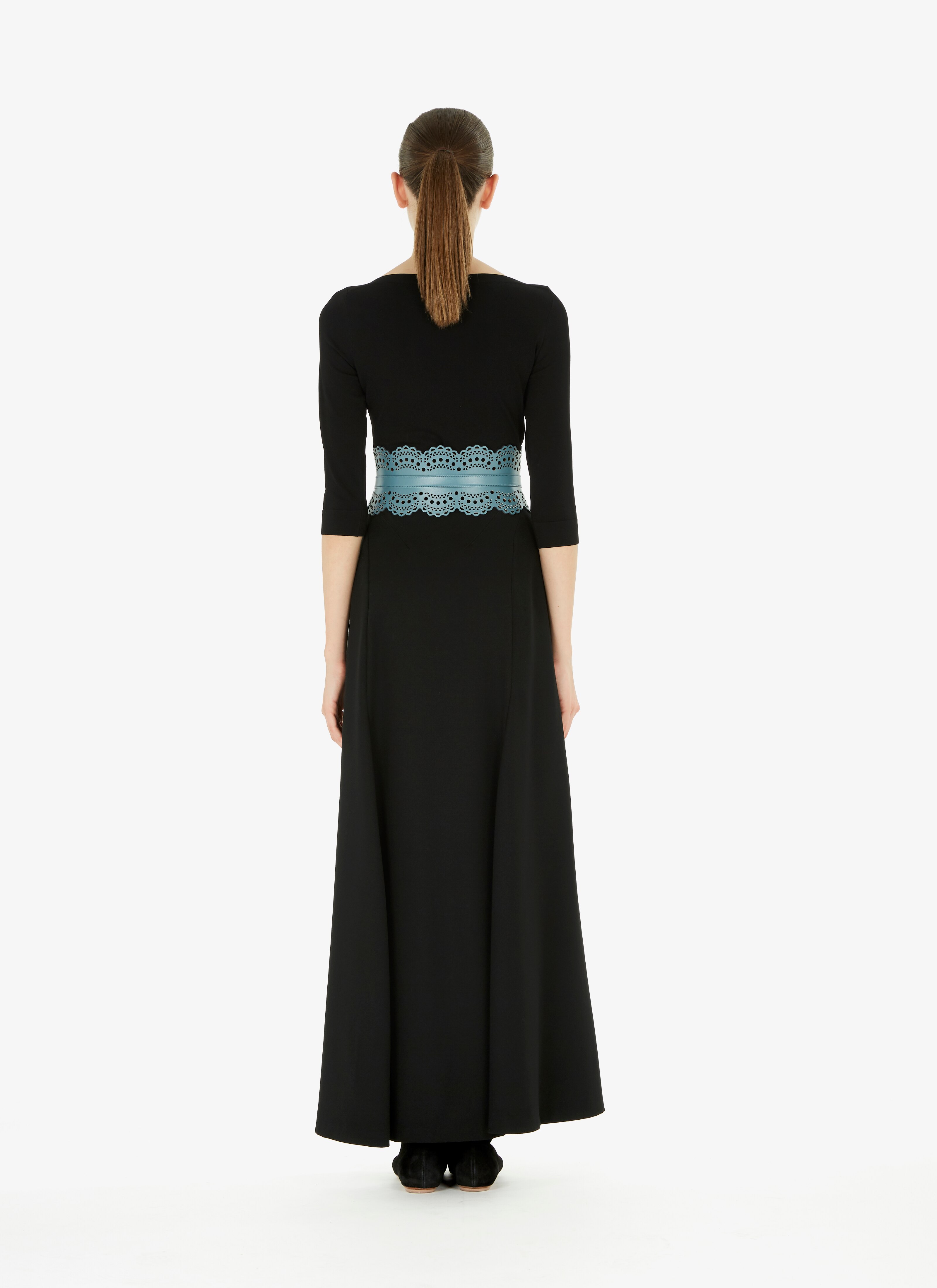 ALAÏA HORIZON BLUE CORSET BELT