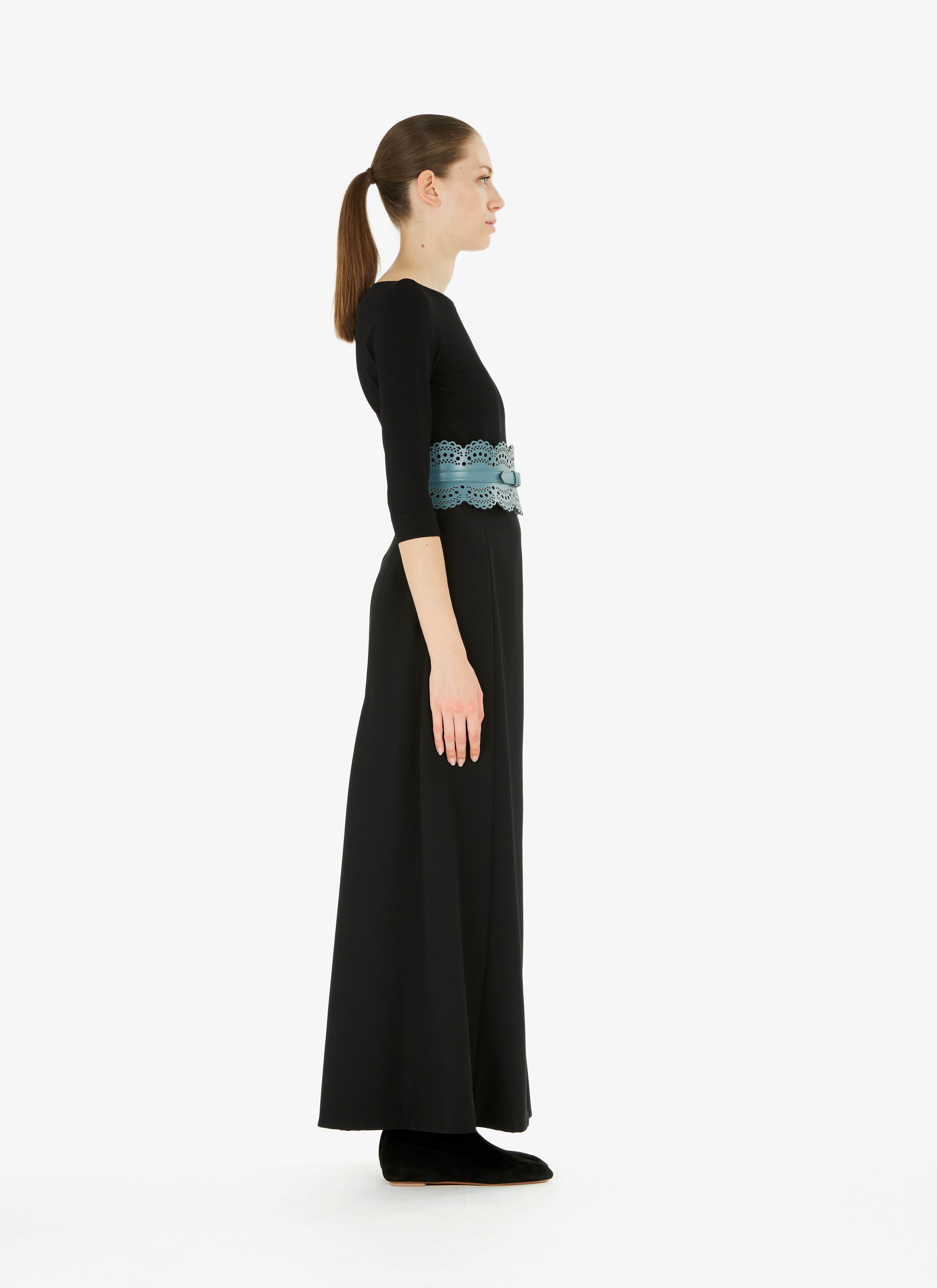 ALAÏA HORIZON BLUE CORSET BELT