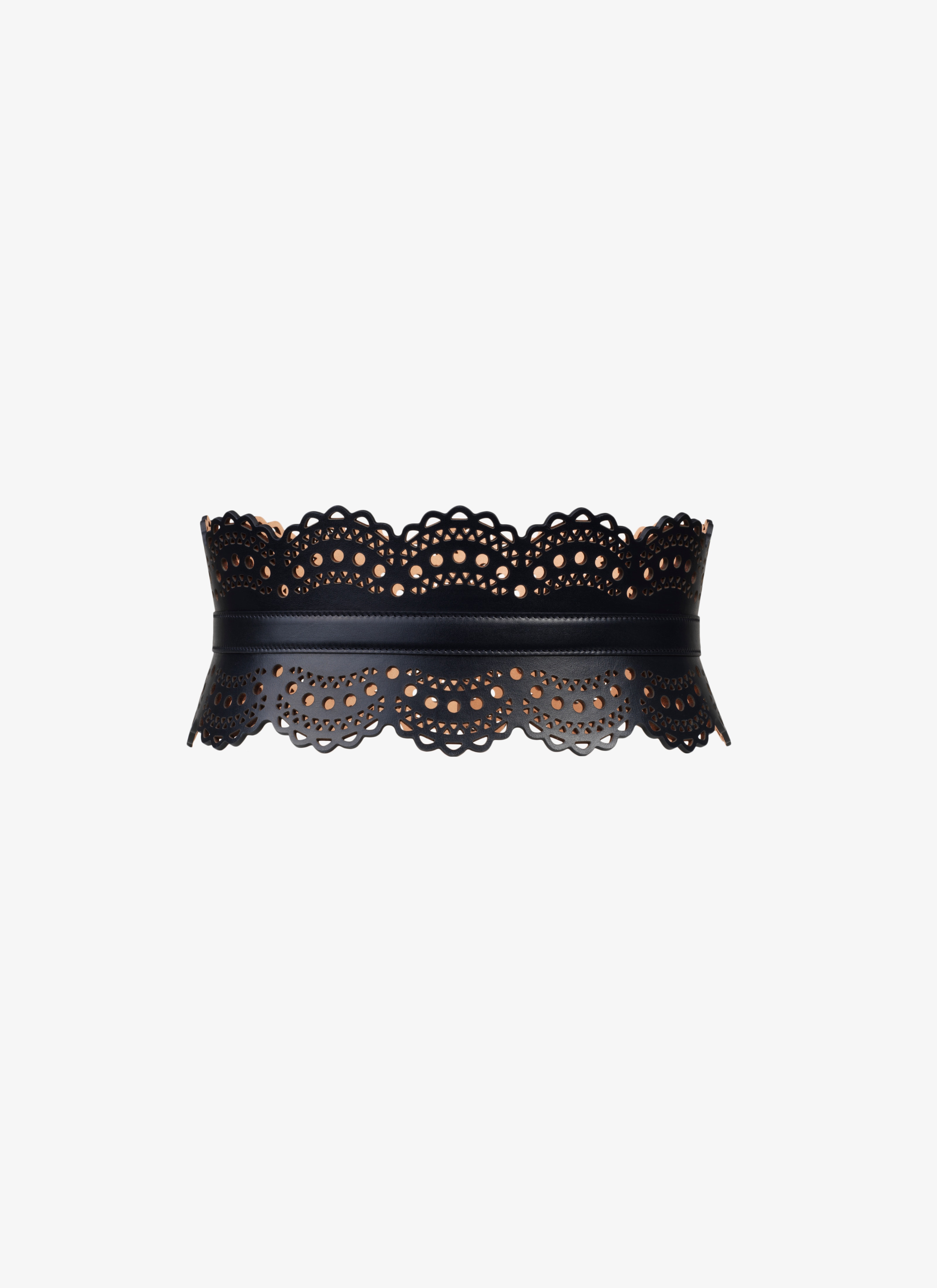 ALAÏA NIGHT BLUE CORSET BELT
