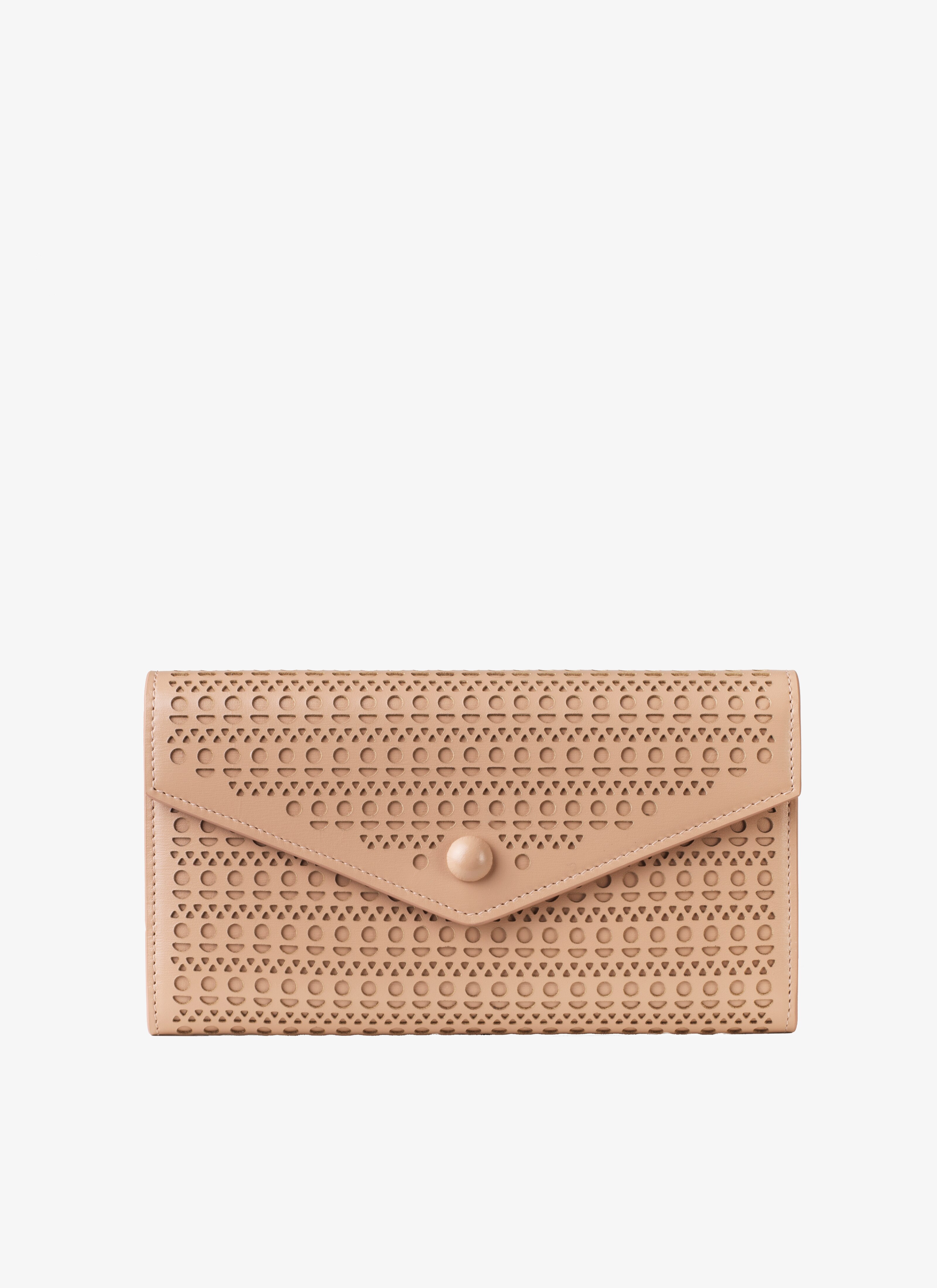 ALAÏA PORTEFEUILLE LOUISE 19 SABLE