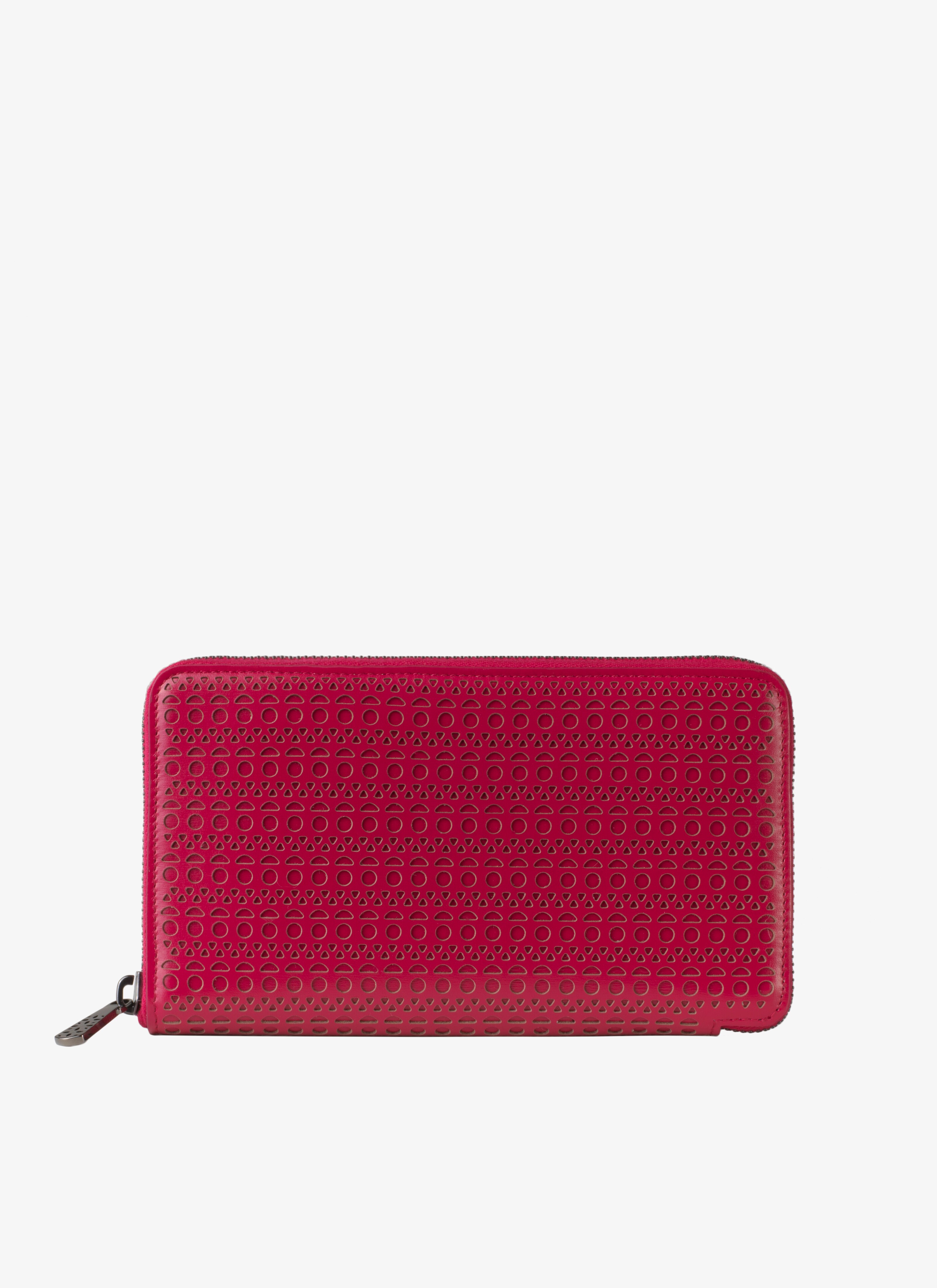 ALAÏA RASPBERRY PINK 19 ZIP-AROUND WALLET