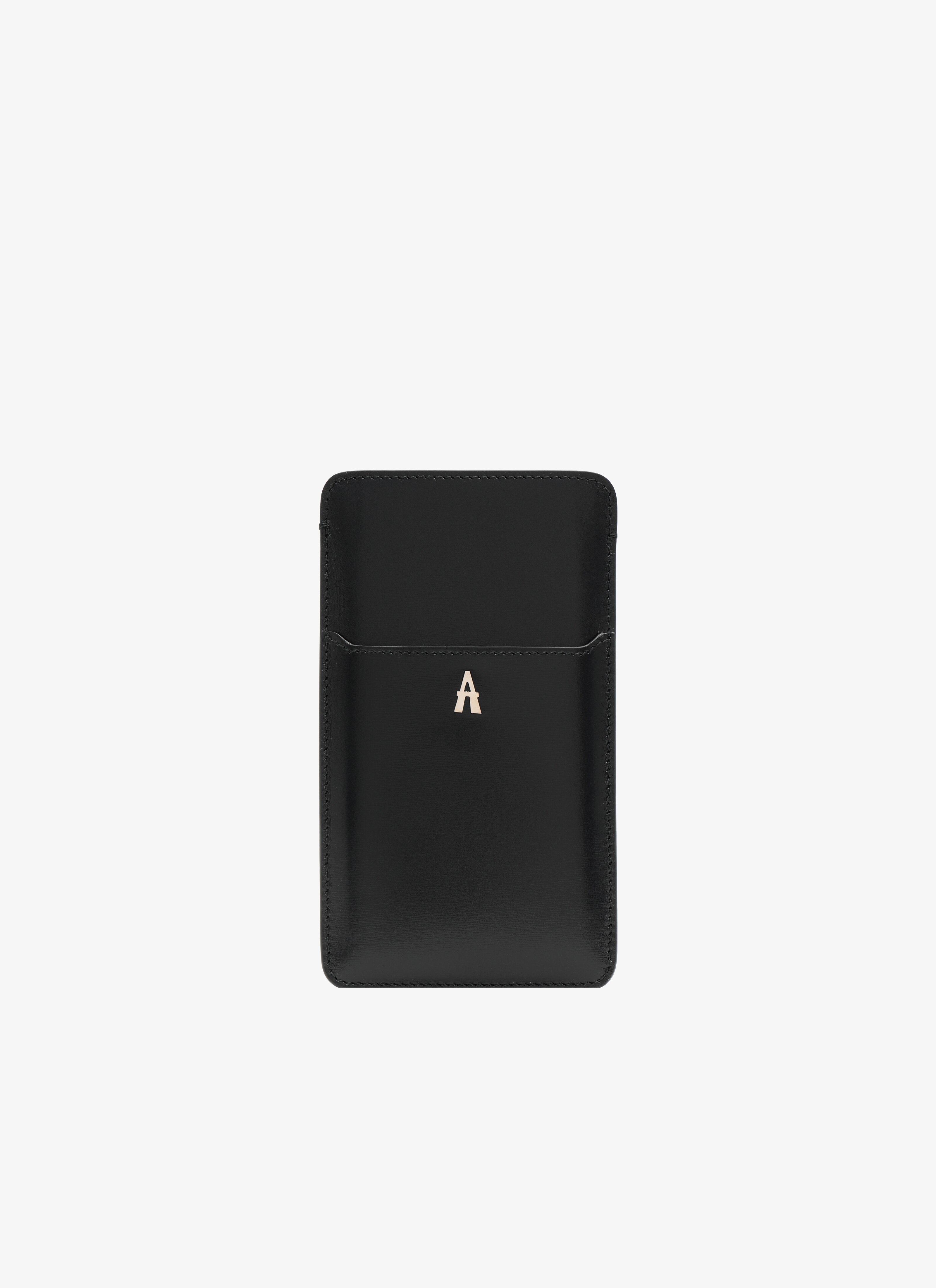ALAÏA BLACK  IPHONE HOLDER CUIR LUX BLACK