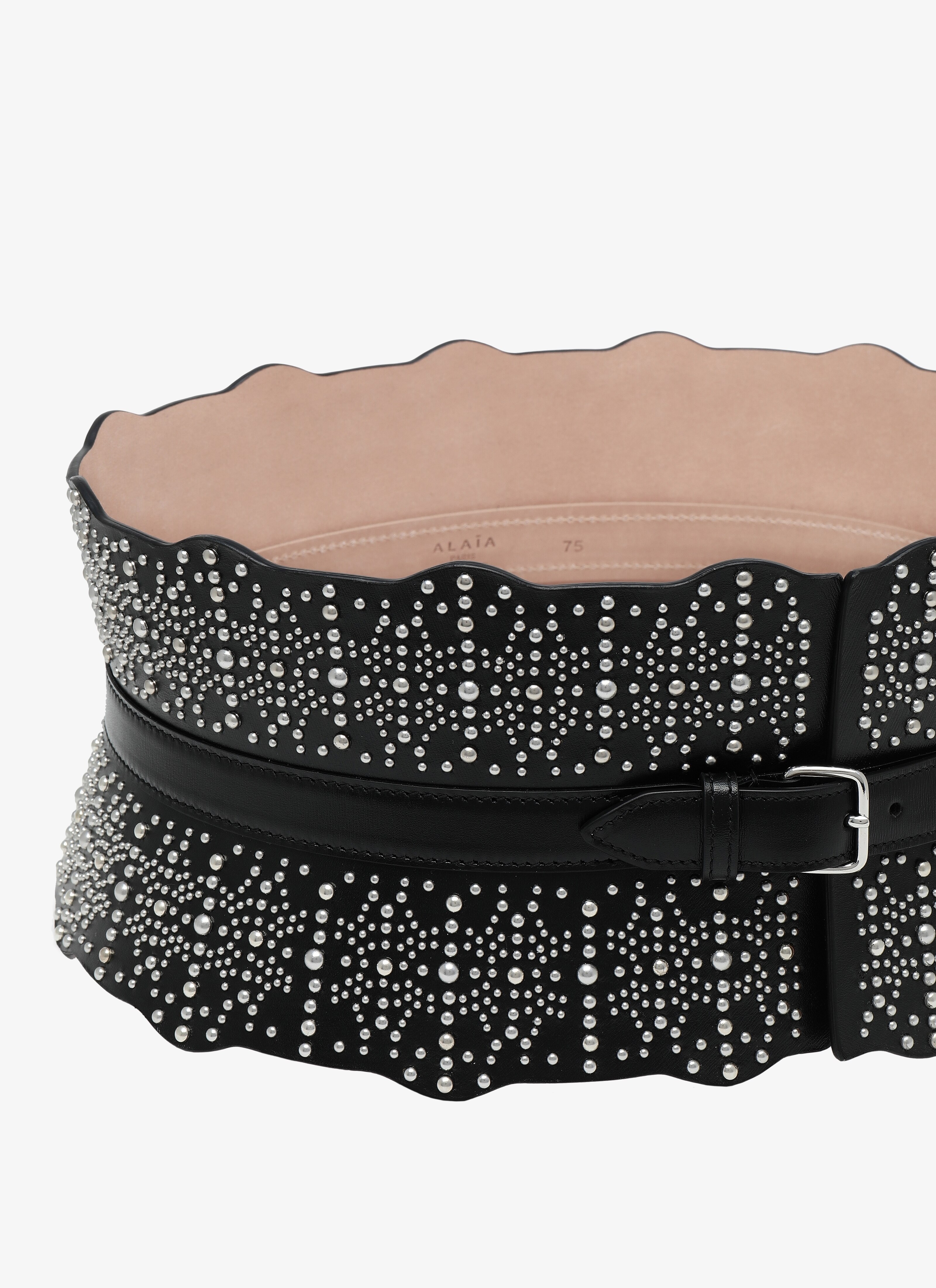 ALAÏA BLACK  CORSET CUIR LUX BLACK