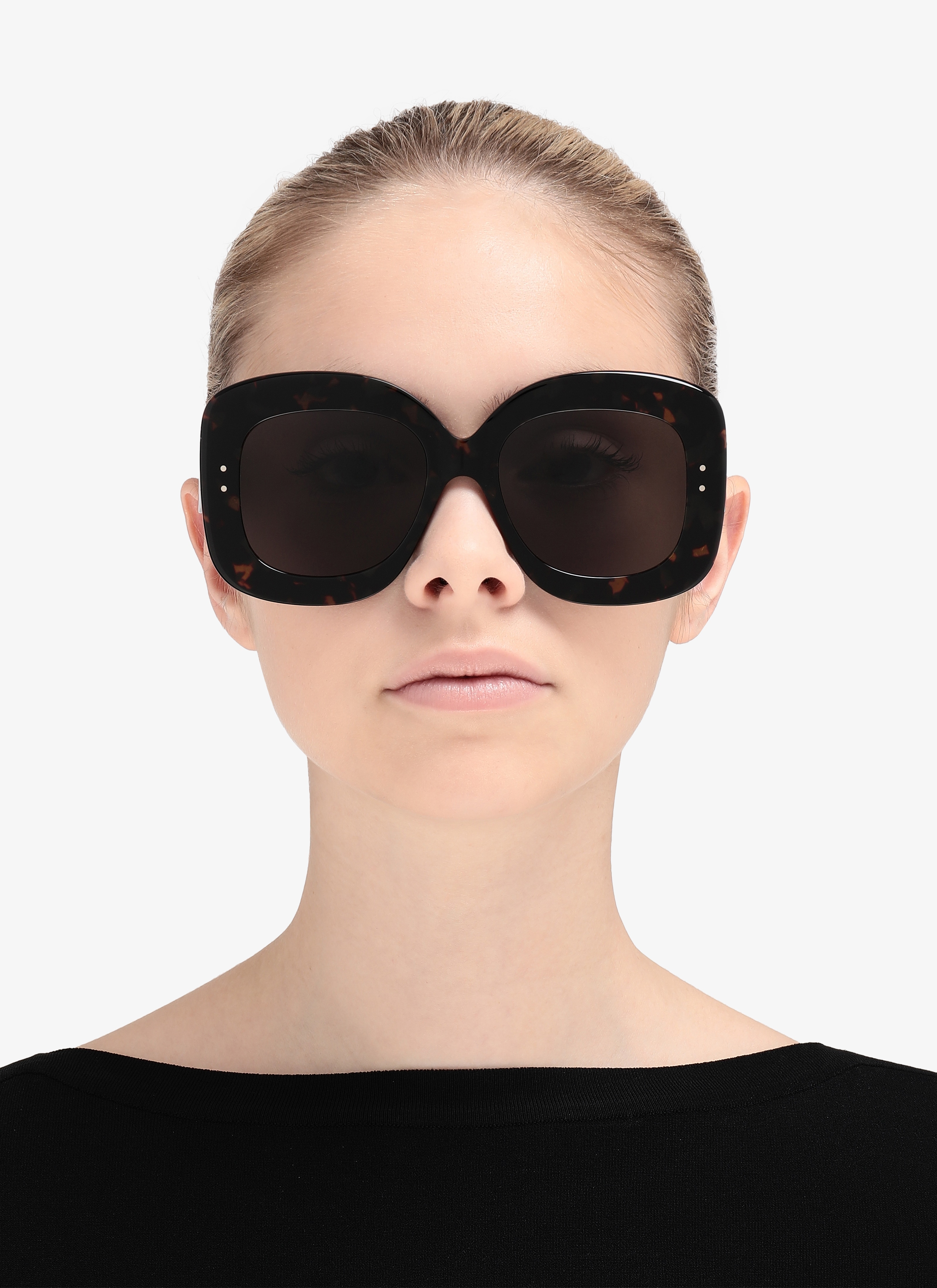Tortoiseshell Square Sunglasses Tortoiseshell Square Sunglasses - maison-alaia.com