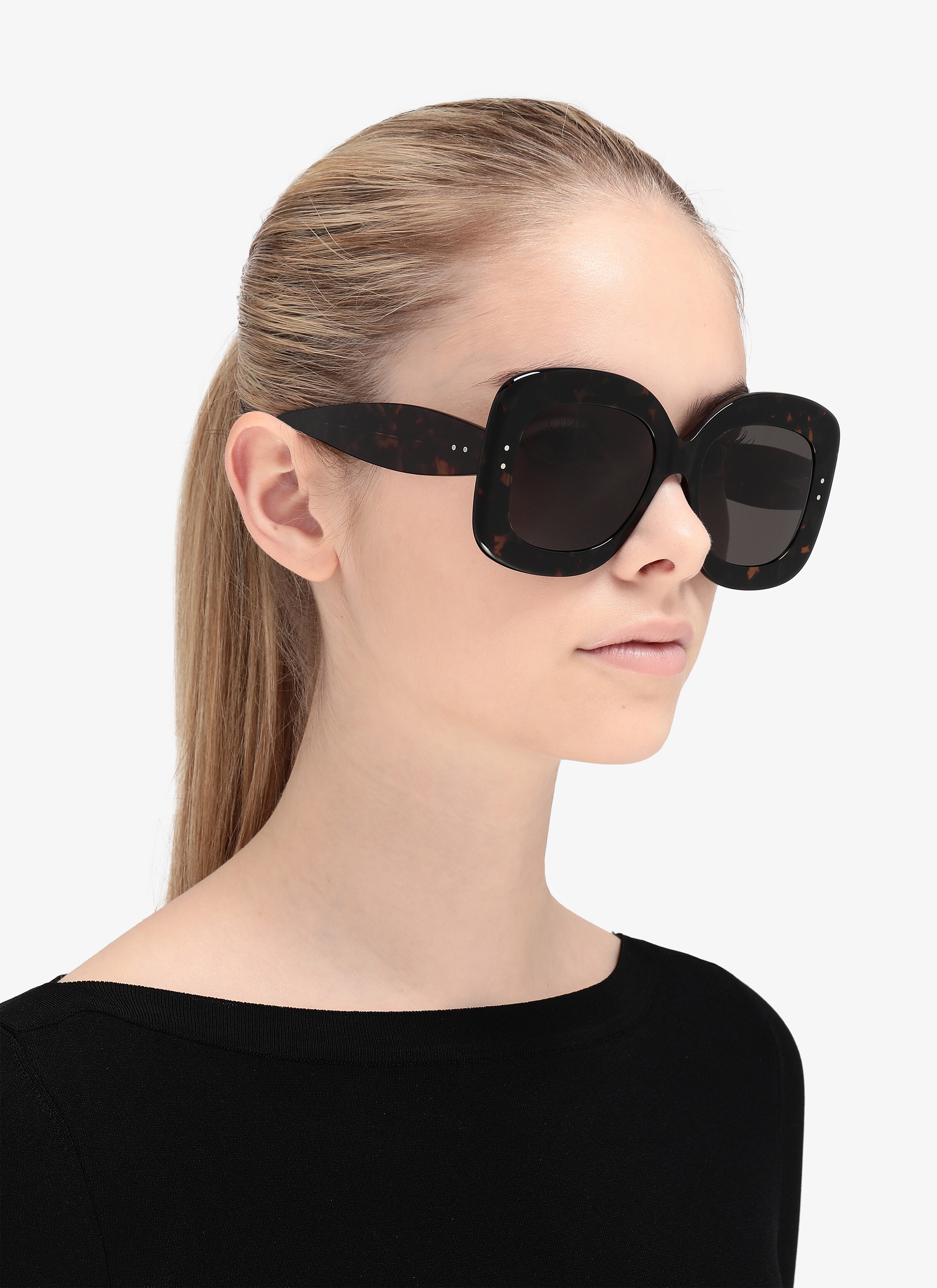 Tortoiseshell Square Sunglasses Tortoiseshell Square Sunglasses - maison-alaia.com
