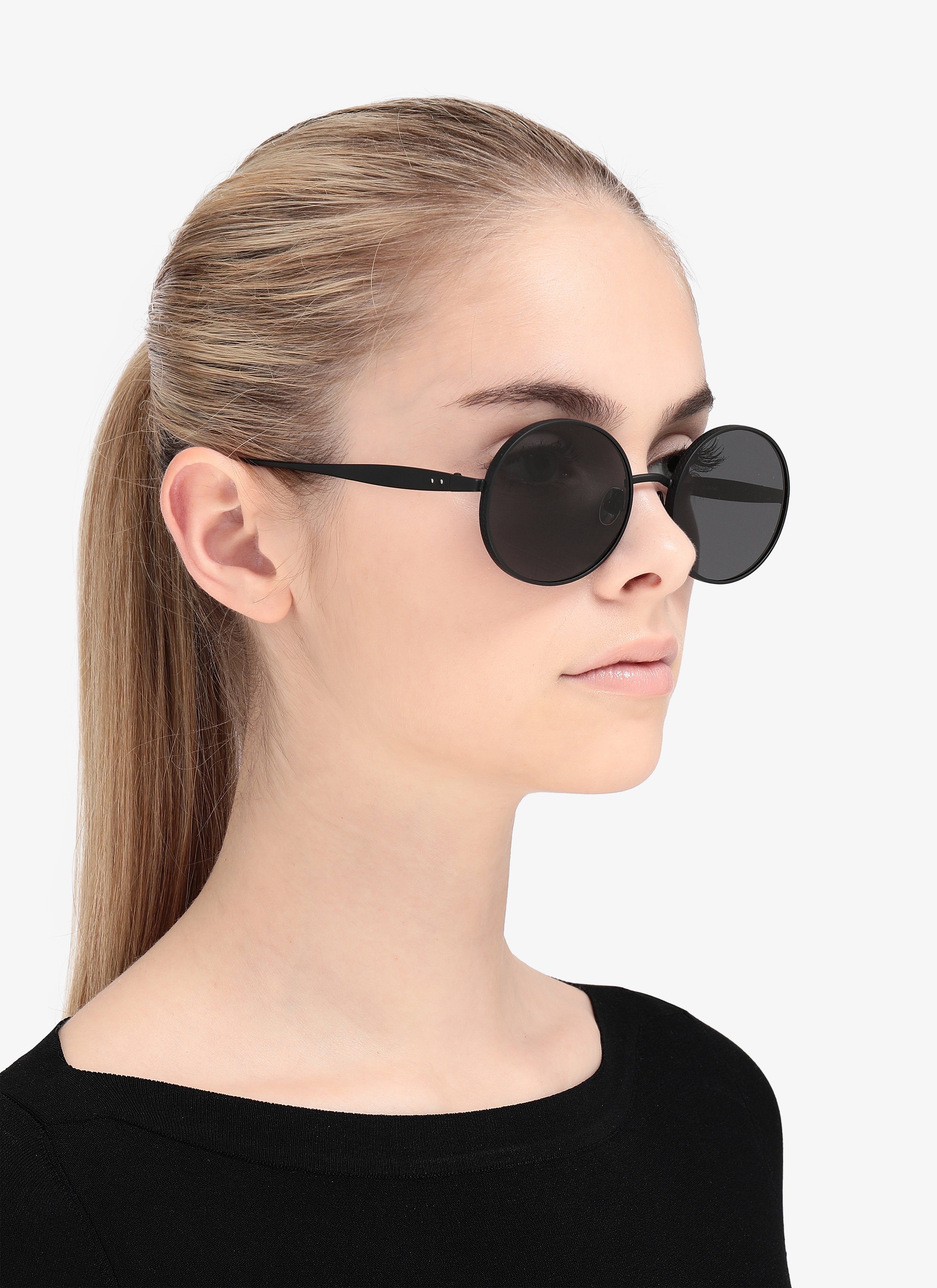 Occhiali Da Sole Rotondi Neri Occhiali Da Sole Rotondi Neri - maison-alaia.com