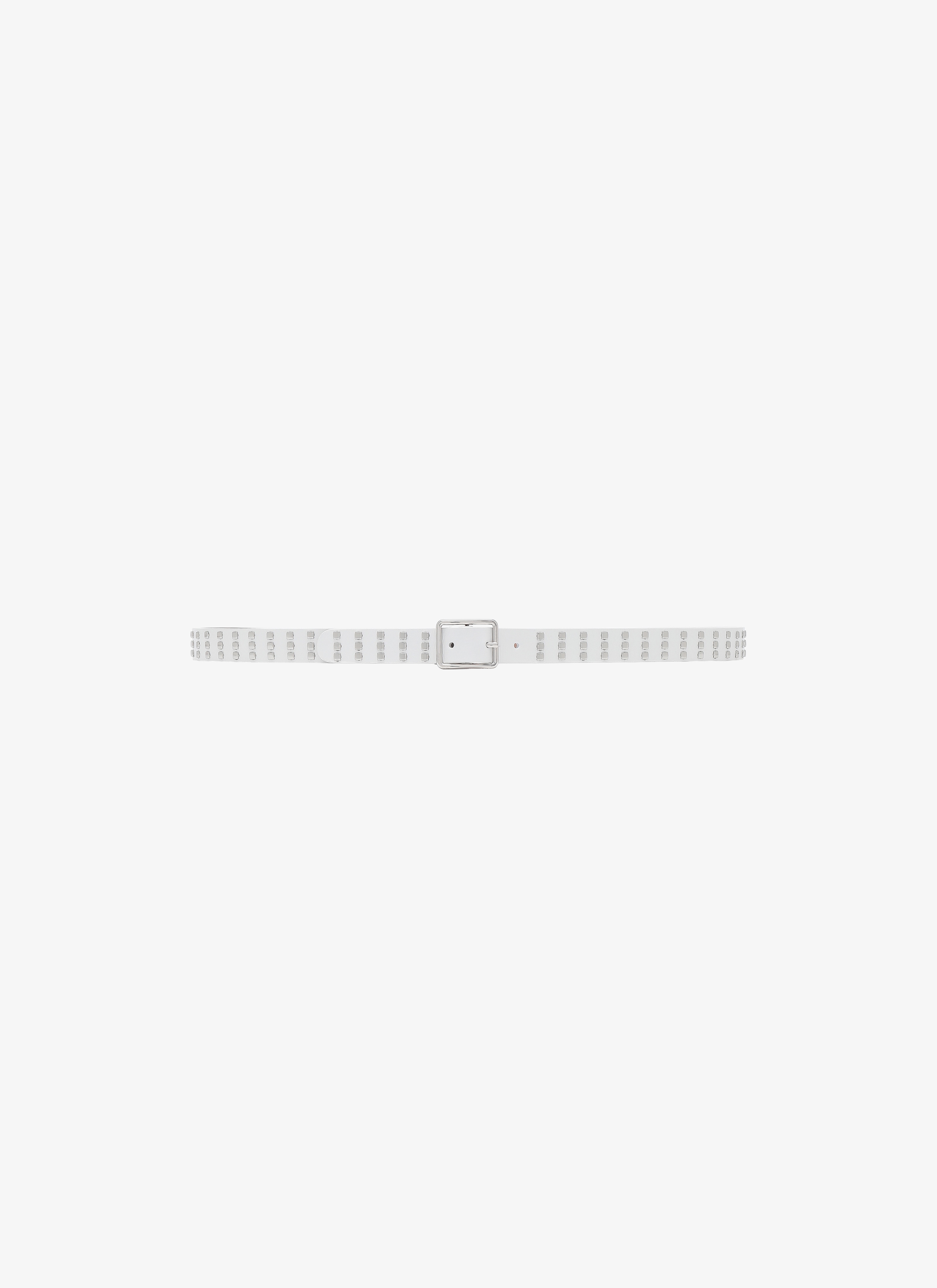 ALAÏA WHITE  BELT CUIR LUX+RIVET OPTICAL WHITE