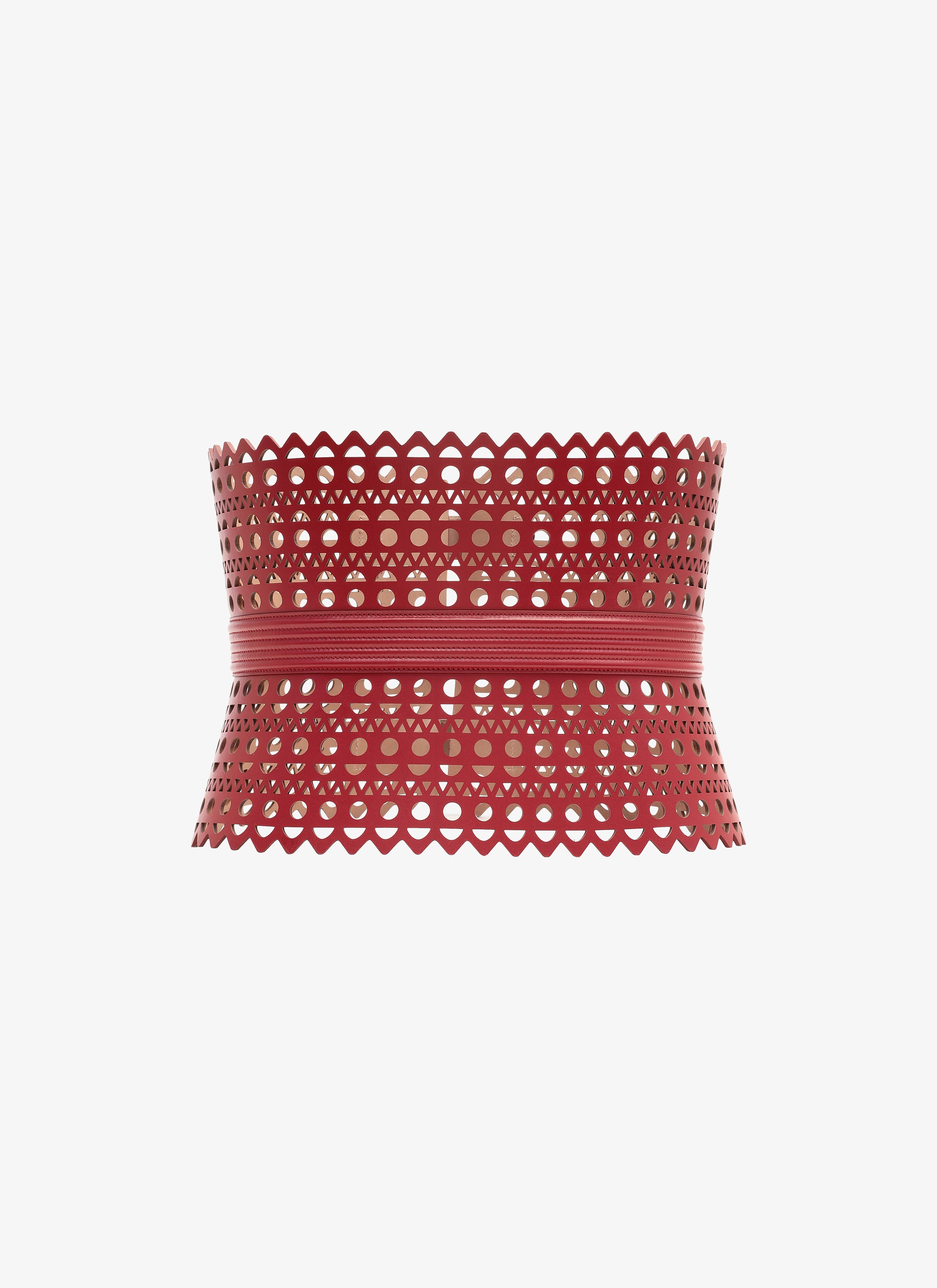 ALAÏA LACQUER RED BELTS