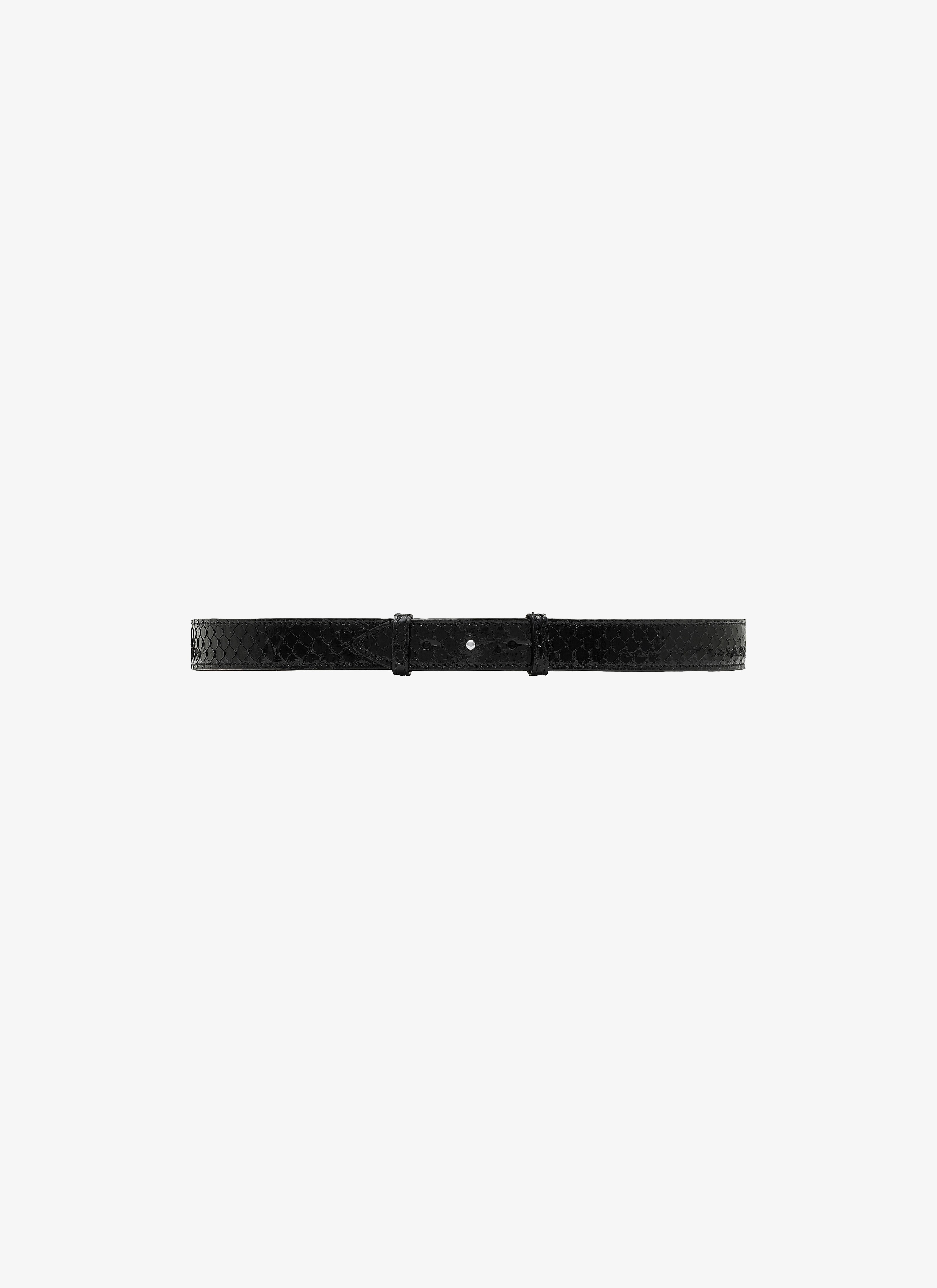 ALAÏA BLACK SLENDER PYTHON BELT