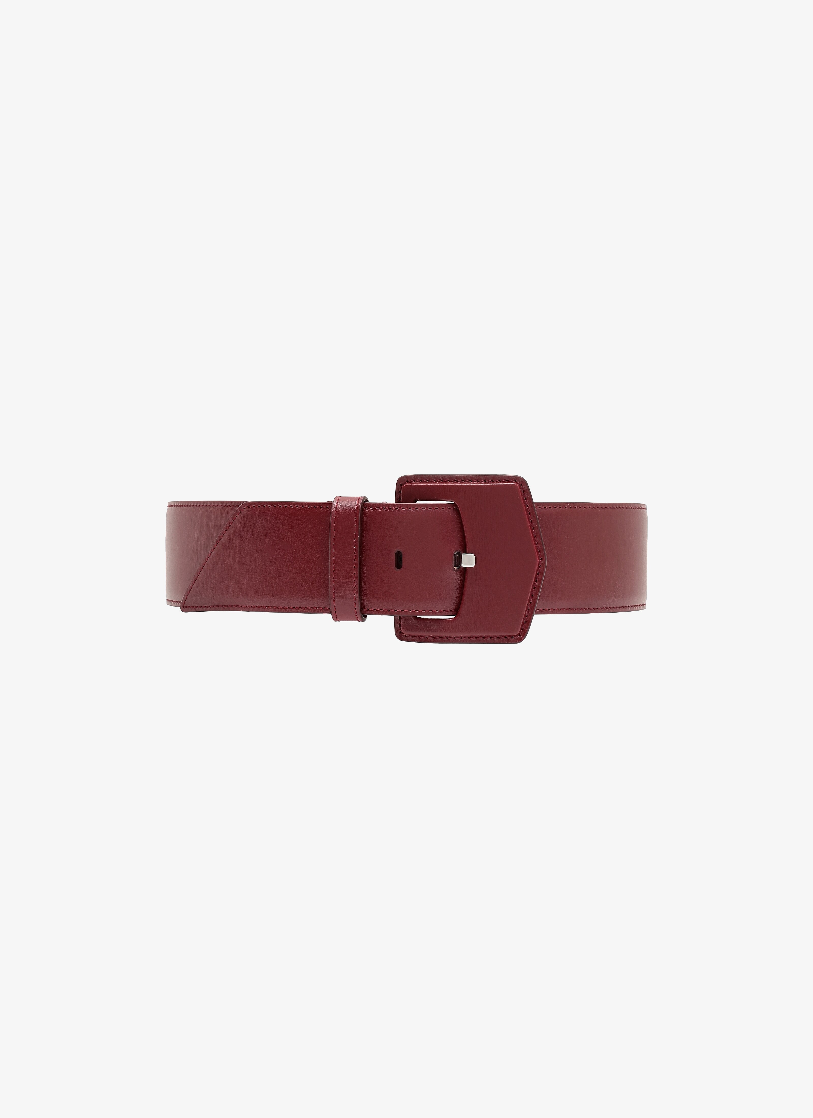 ALAÏA GARNET RED BELT CUIR LUX GRENAT