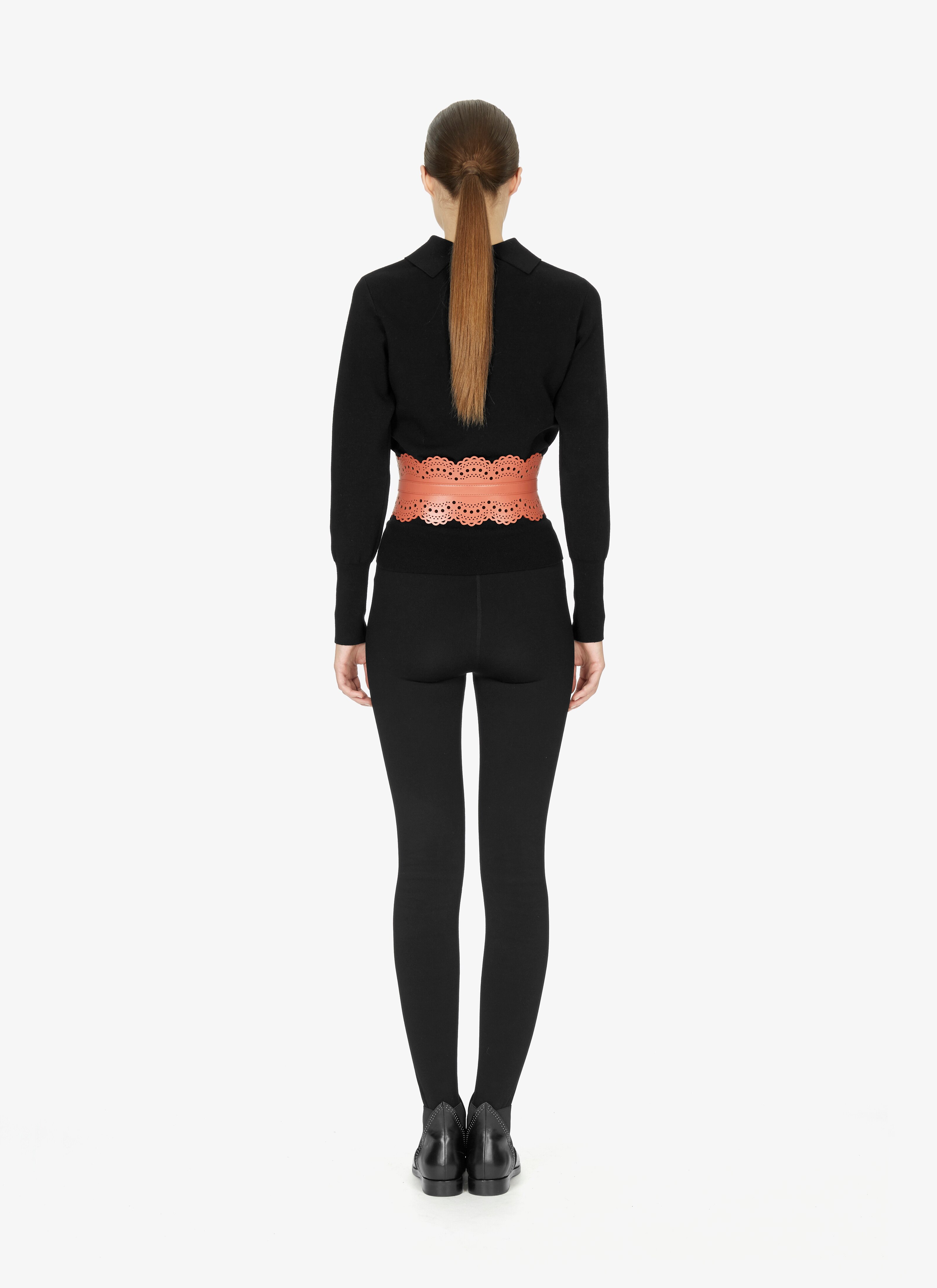 Laser Cut Calfskin Corset Belt Laser Cut Calfskin Corset Belt - maison-alaia.com