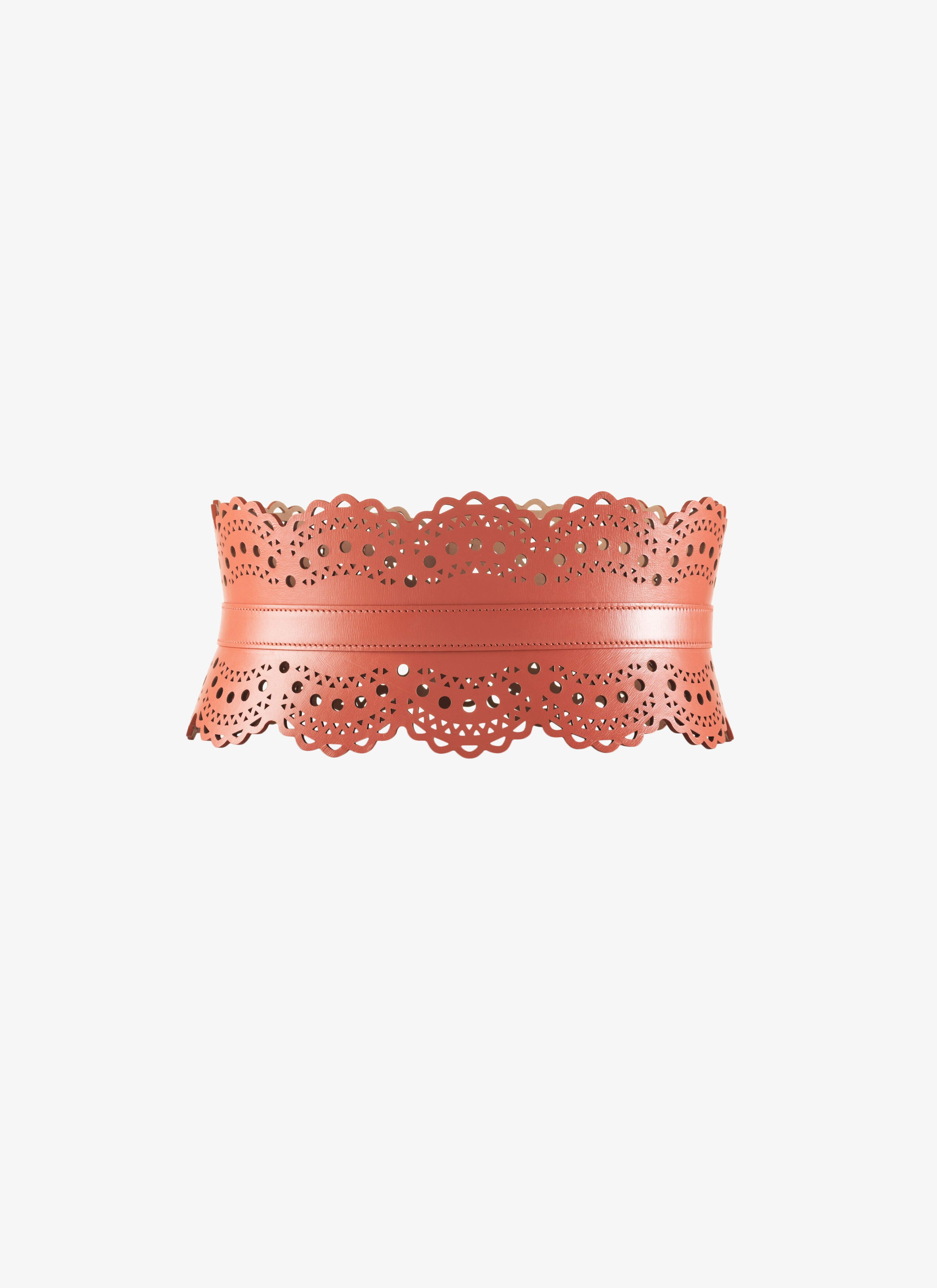 Laser Cut Calfskin Corset Belt Laser Cut Calfskin Corset Belt - maison-alaia.com