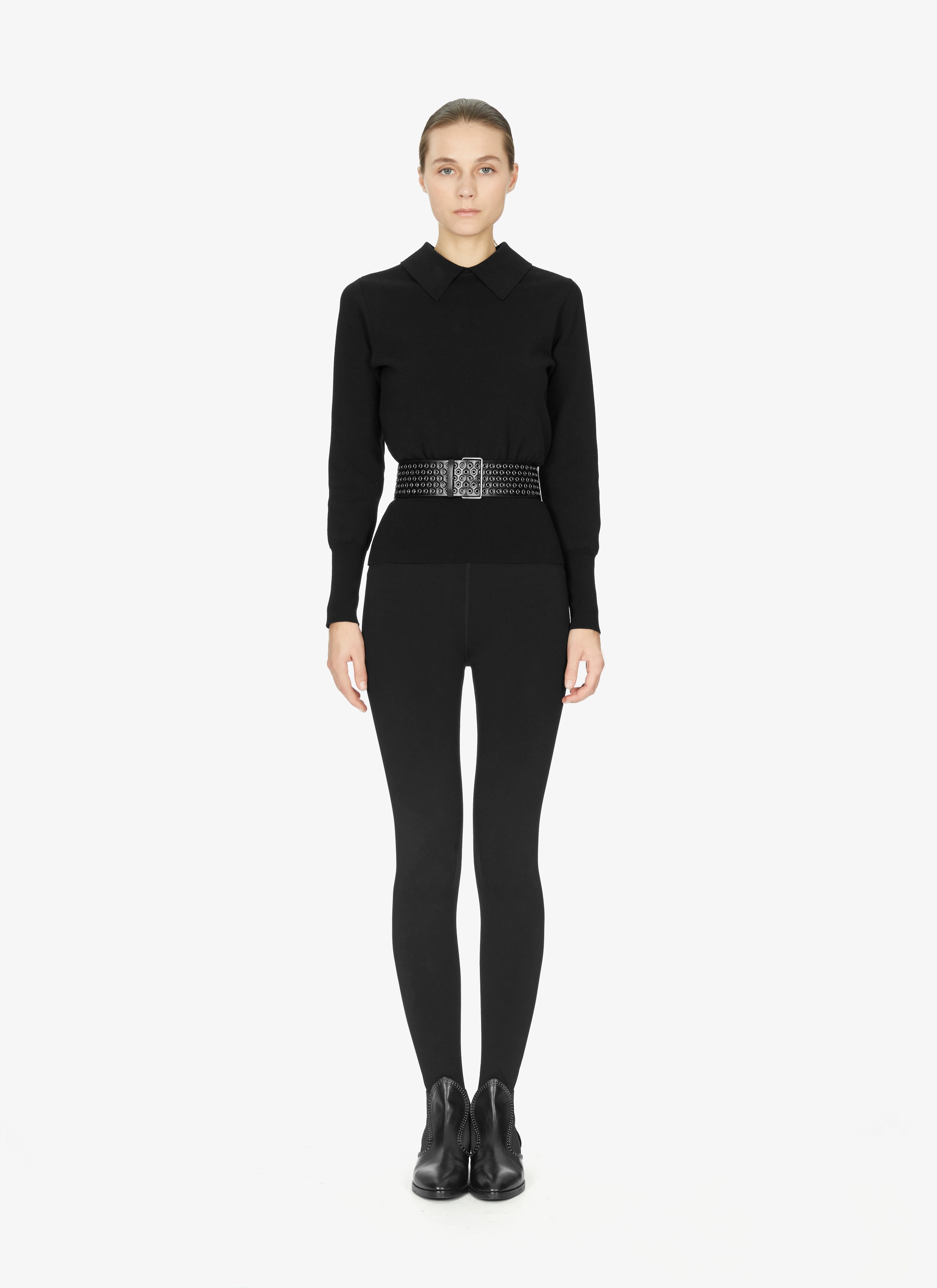 Wide Eyelet Calfskin Belt Wide Eyelet Calfskin Belt - maison-alaia.com