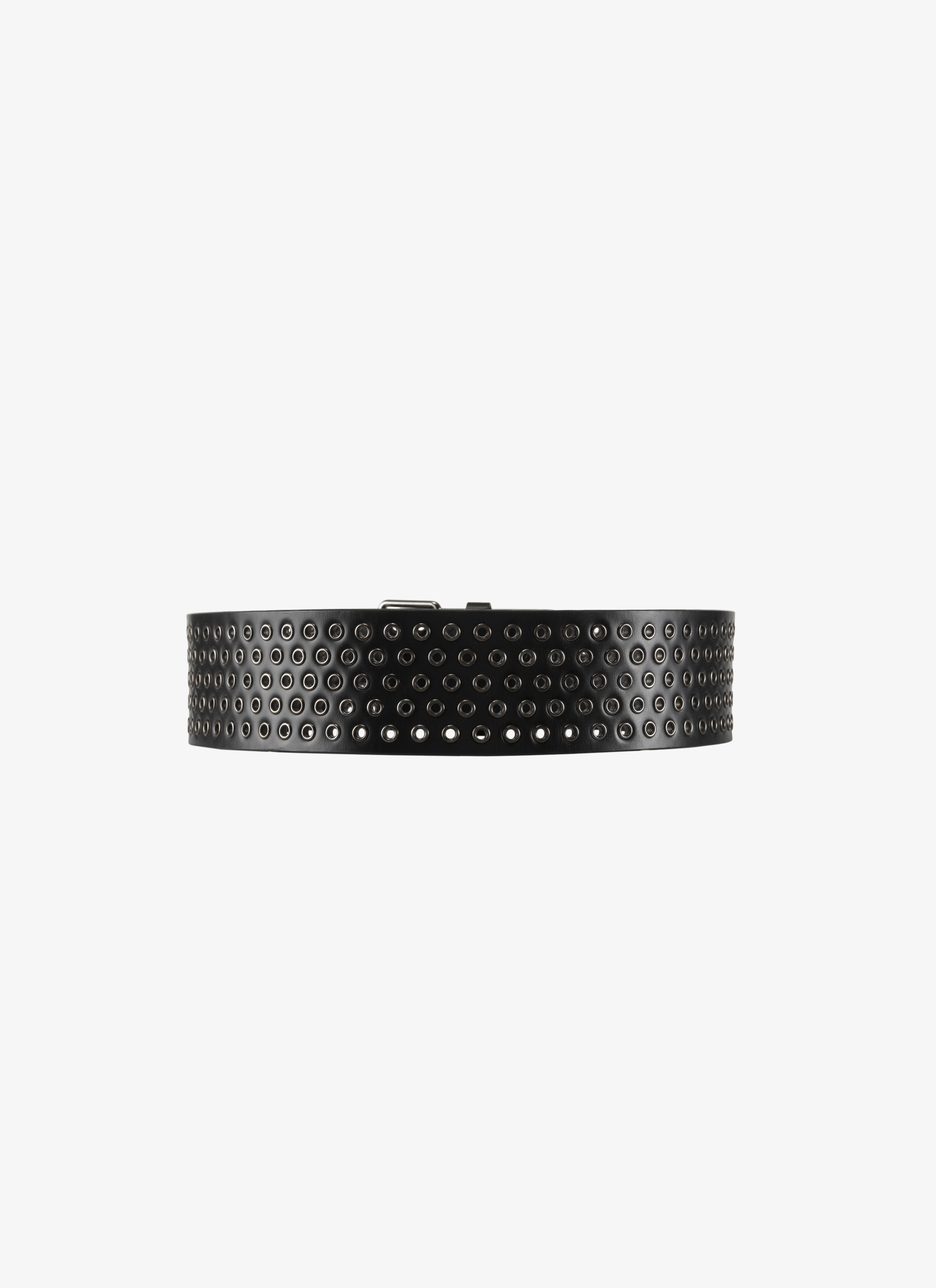 Wide Eyelet Calfskin Belt Wide Eyelet Calfskin Belt - maison-alaia.com