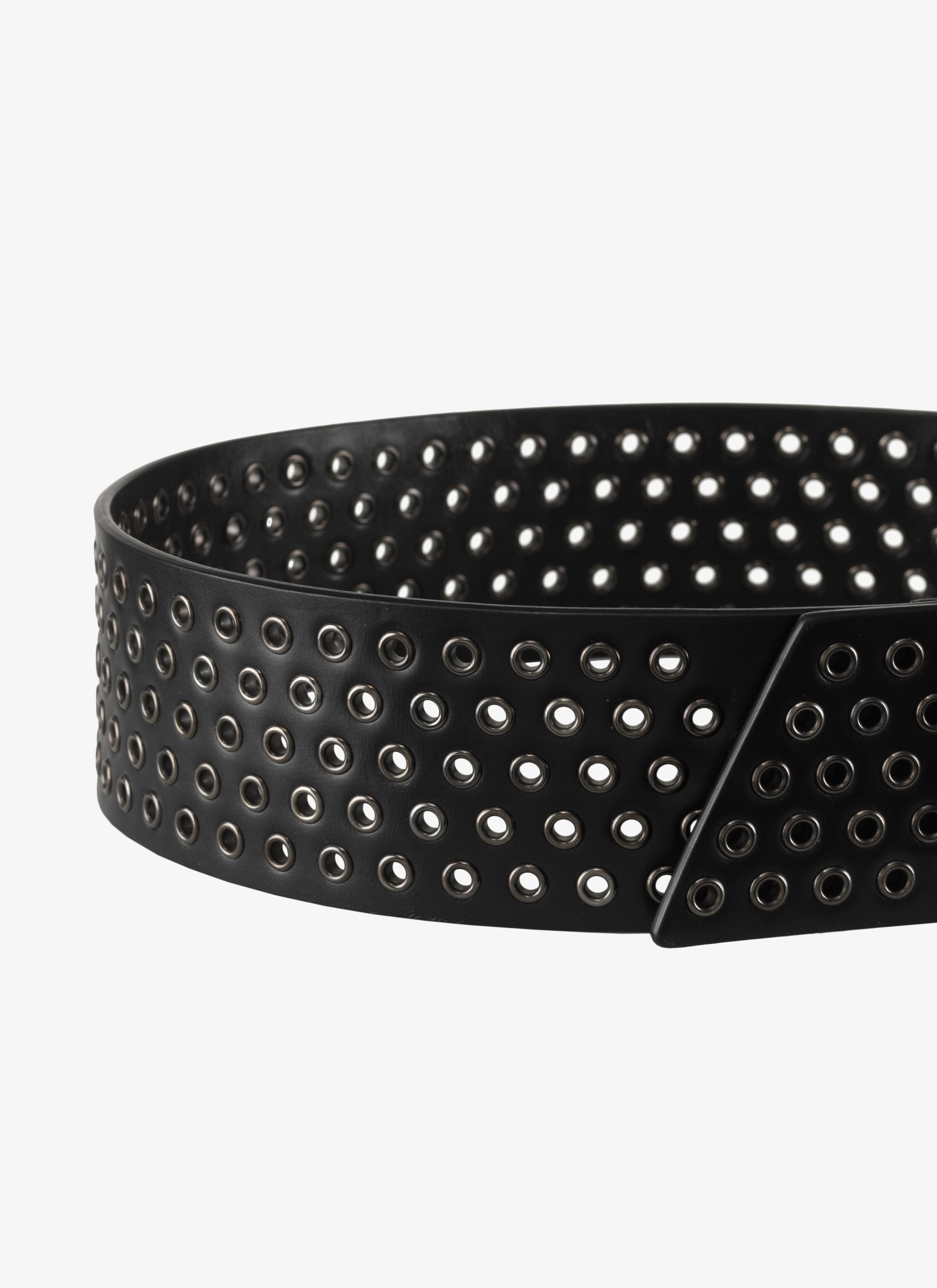 Wide Eyelet Calfskin Belt Wide Eyelet Calfskin Belt - maison-alaia.com