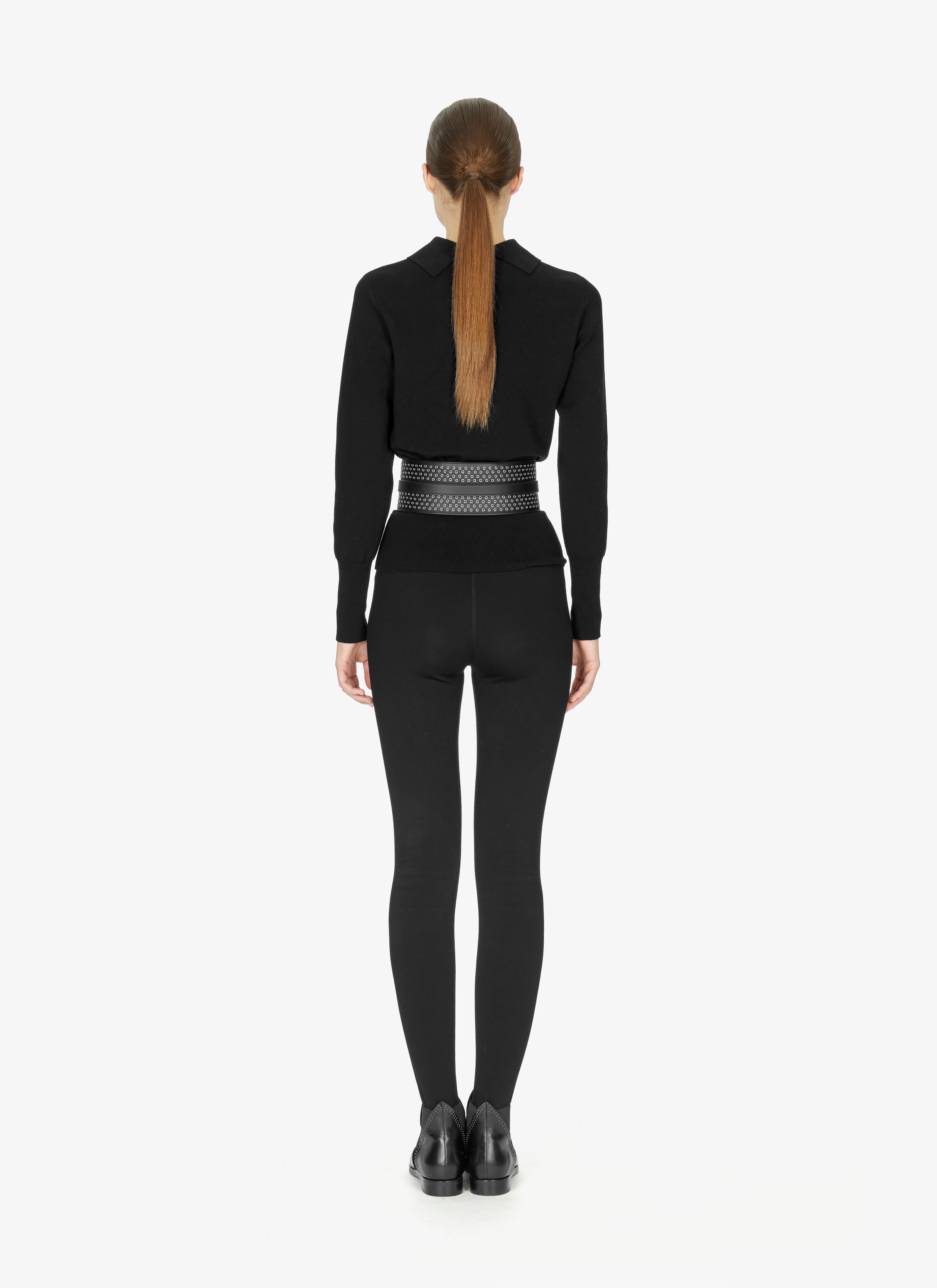 Eyelet Calfskin Corset Belt Eyelet Calfskin Corset Belt - maison-alaia.com
