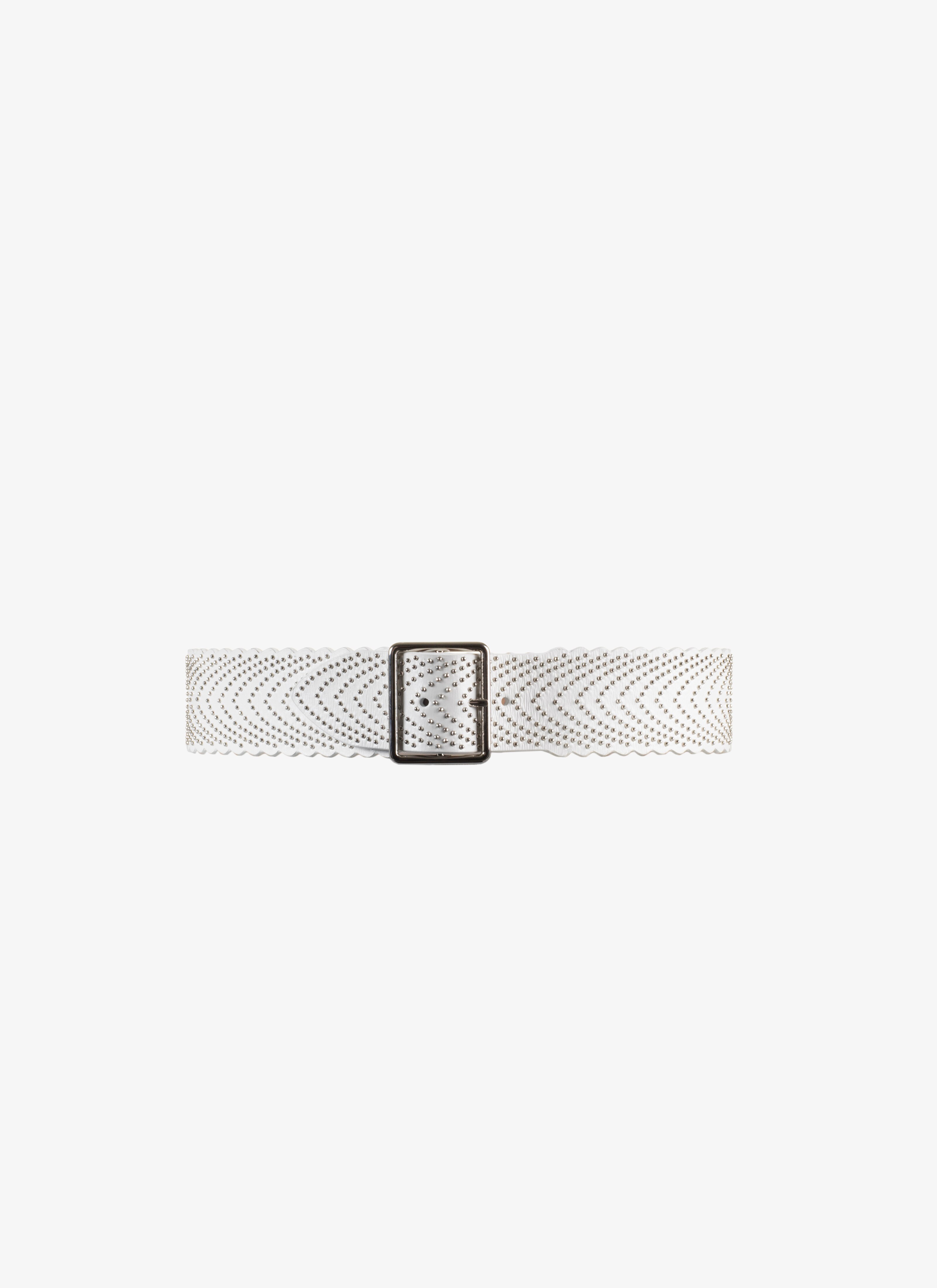 ALAÏA WHITE  BELT CUIR LUX CASCADE OPTICAL WHITE