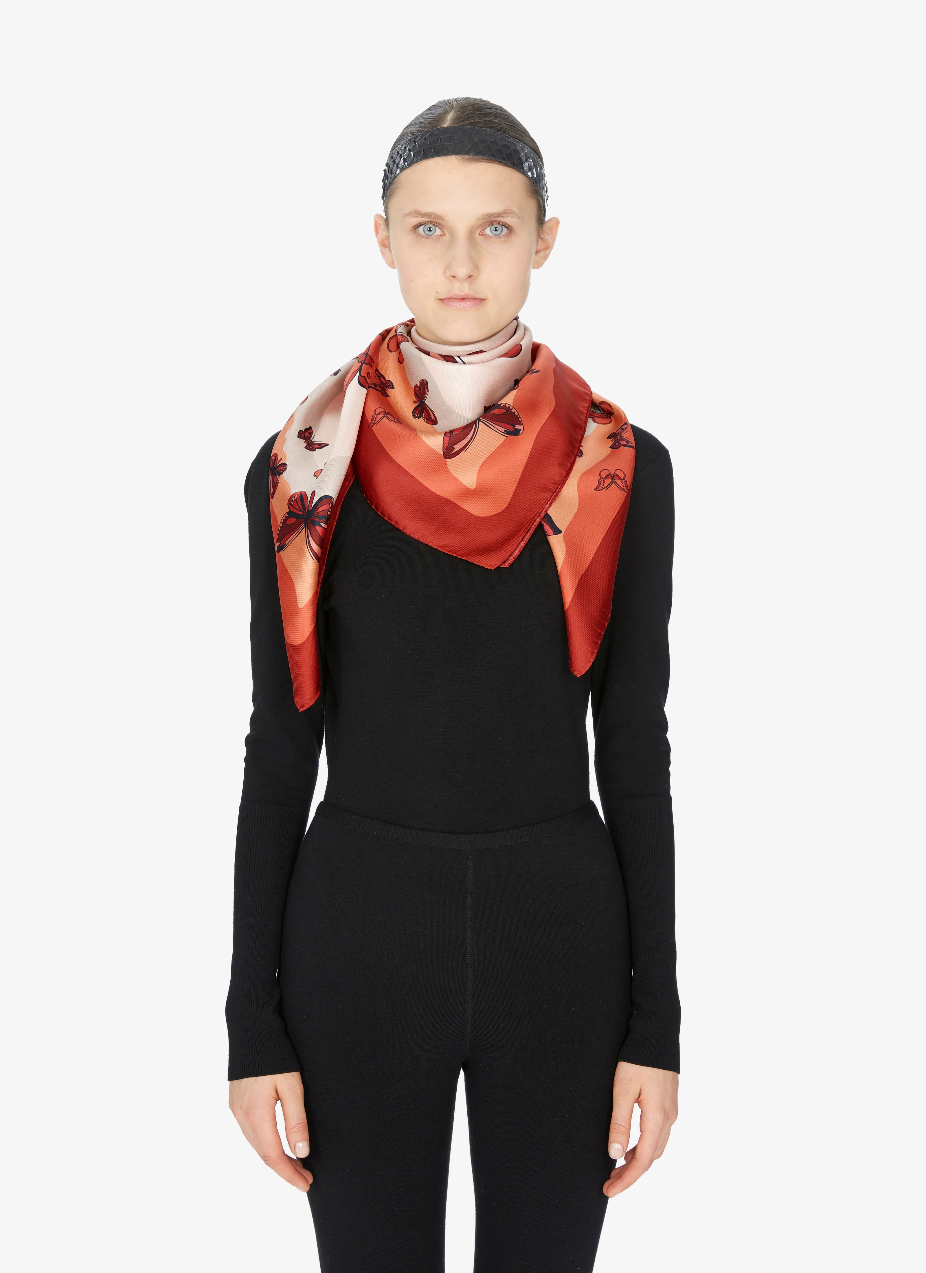 Silk Butterfly Scarf Silk Butterfly Scarf - maison-alaia.com