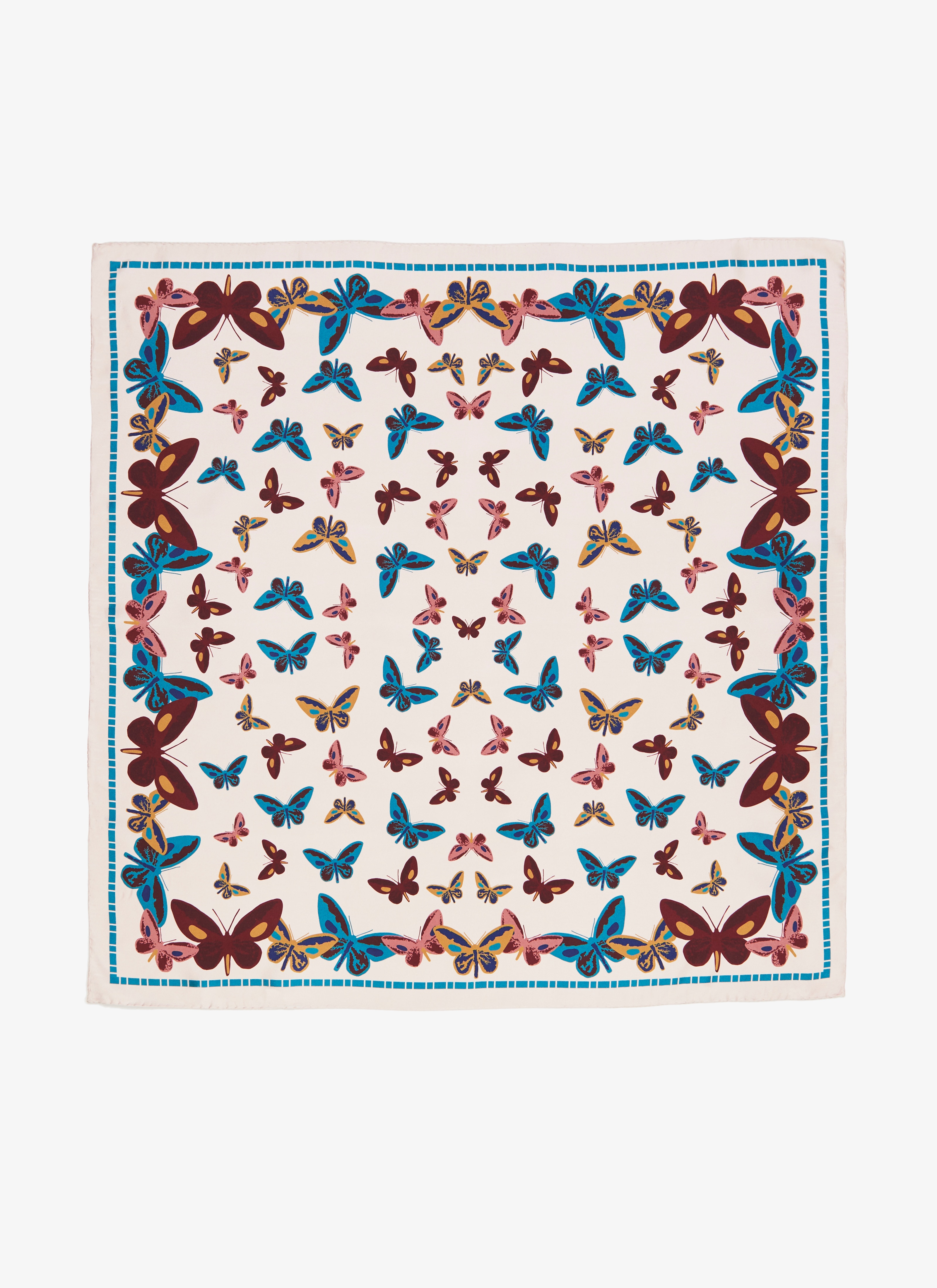ALAÏA MULTICOLOR SILK BUTTERFLY SCARF