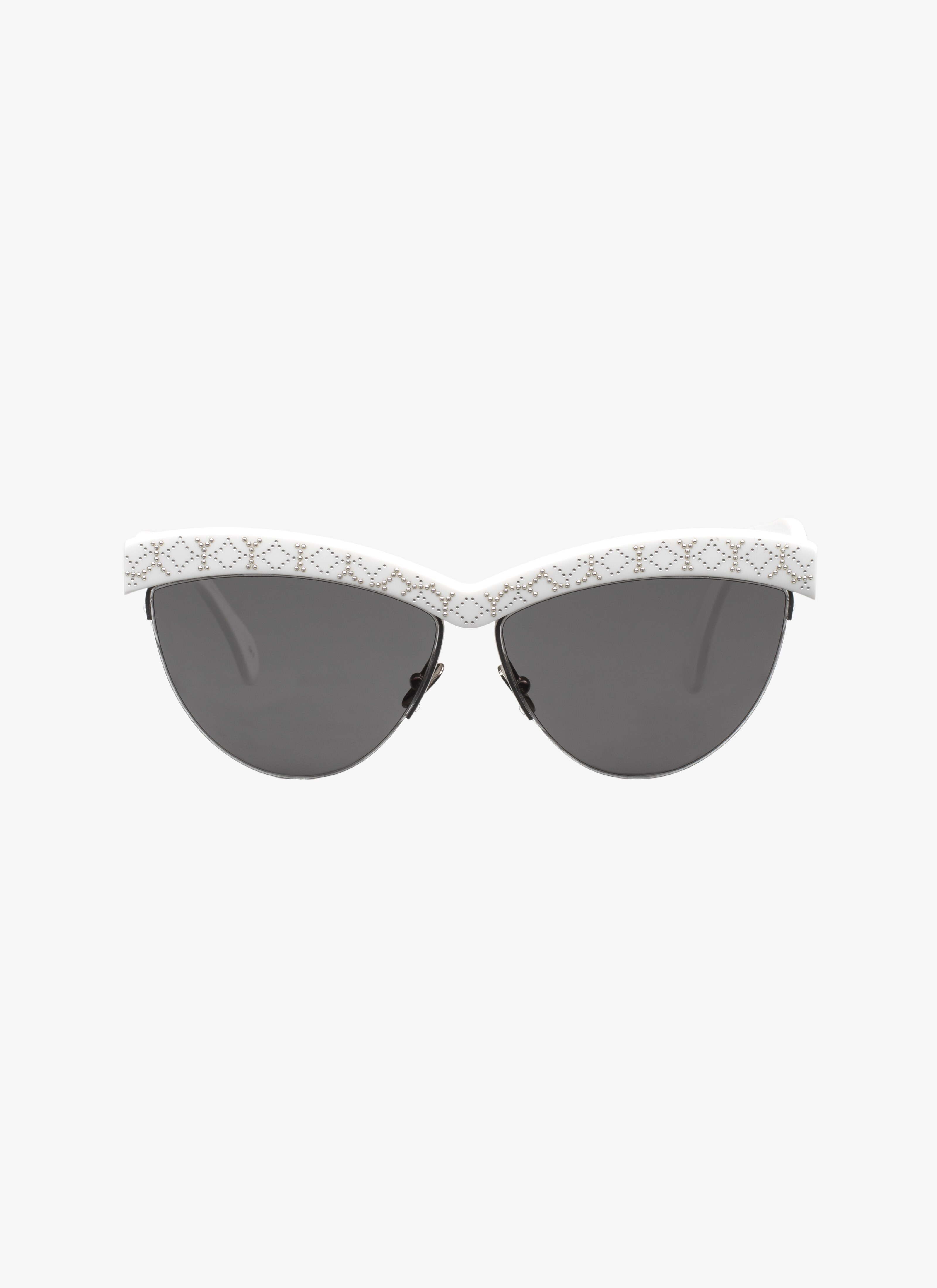 ALAÏA WHITE-WHITE-GRAY  GLASSES LUNETTES WHITE/GREY