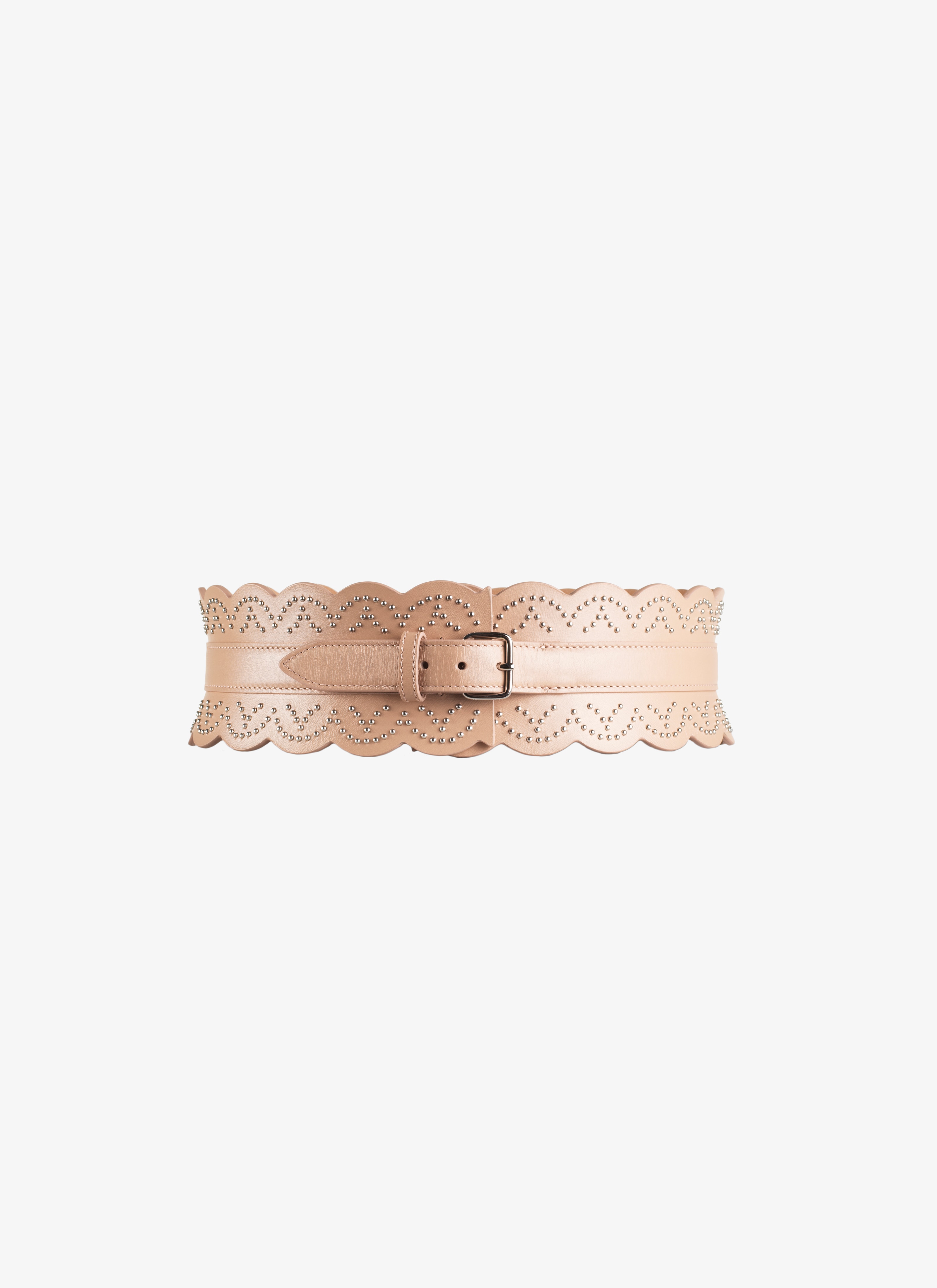 ALAÏA SANDY CALFSKIN CORSET BELT