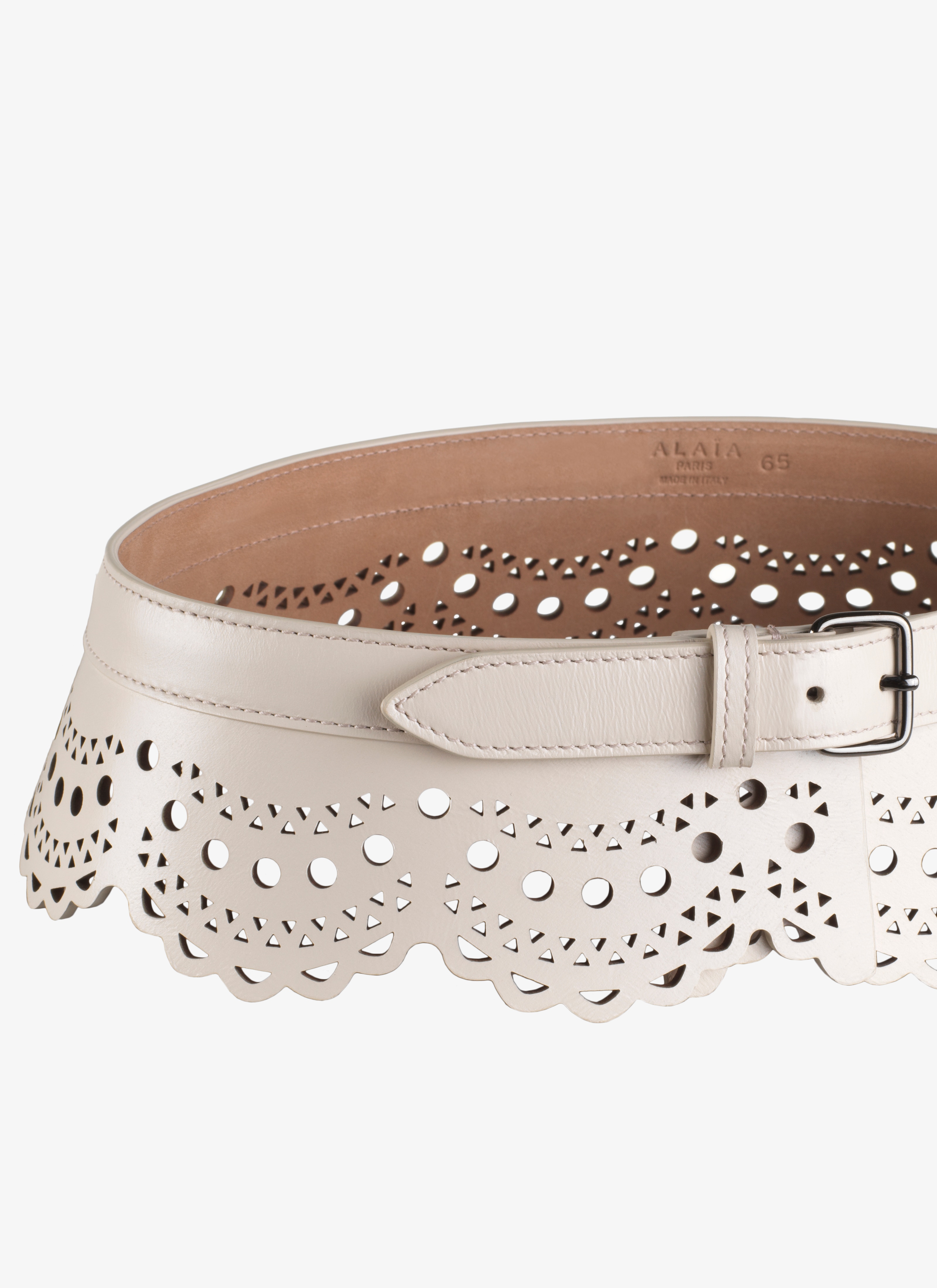 Laser-Cut Calfskin Corset Belt Laser-Cut Calfskin Corset Belt - maison-alaia.com