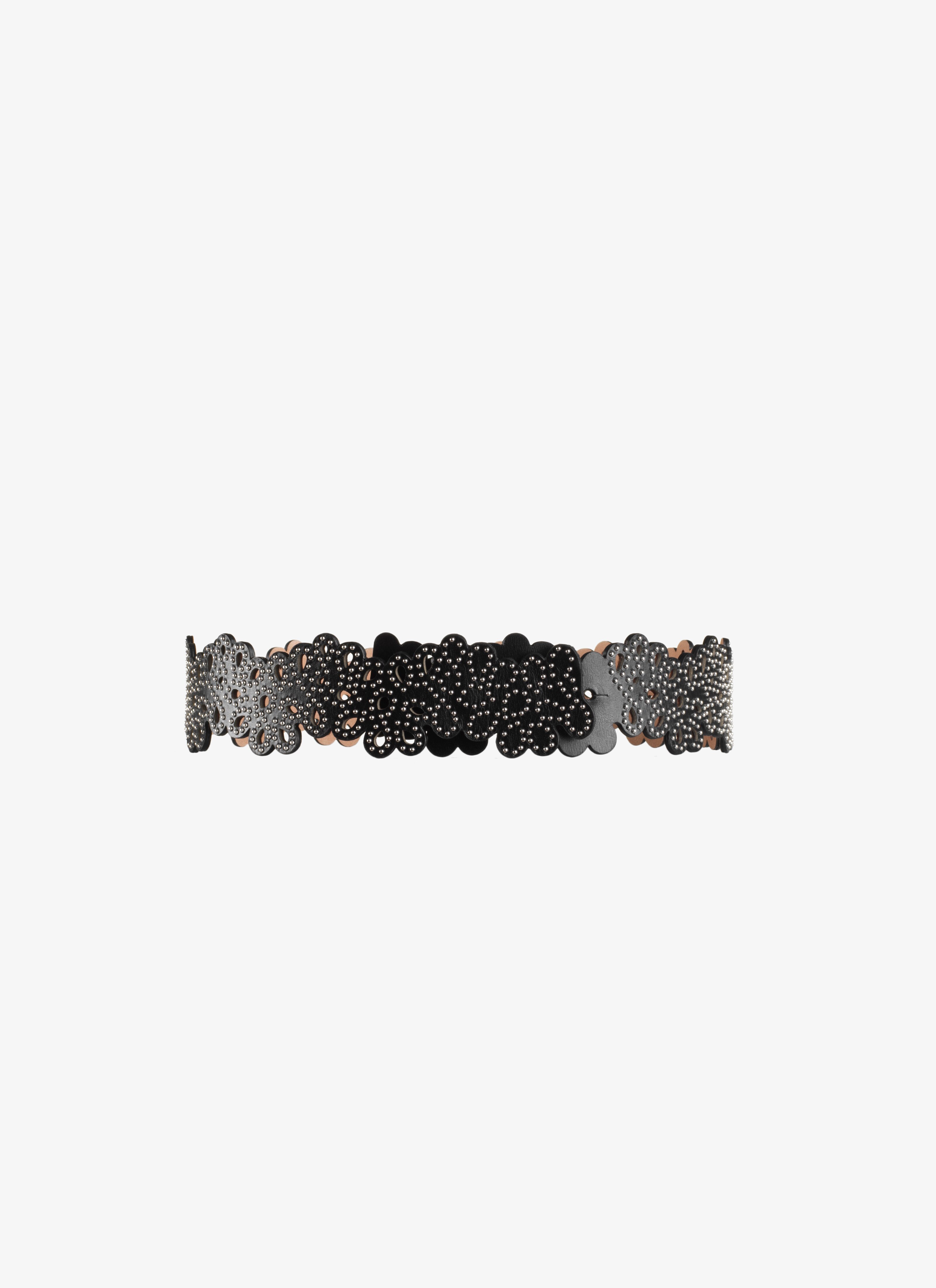 ALAÏA BLACK CALFSKIN BELT