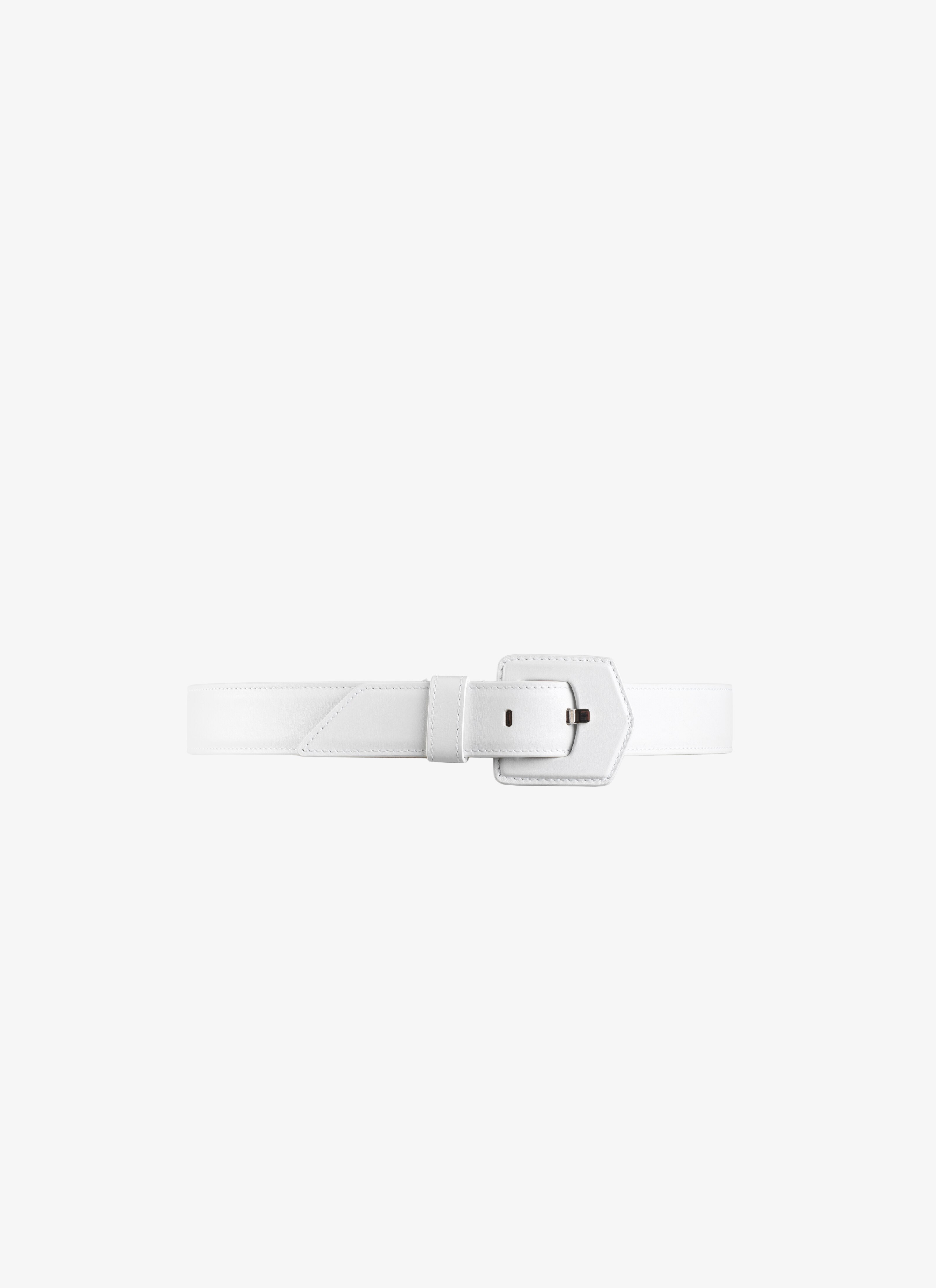 ALAÏA WHITE BELT CUIR LUX WHITE OPTIQUE