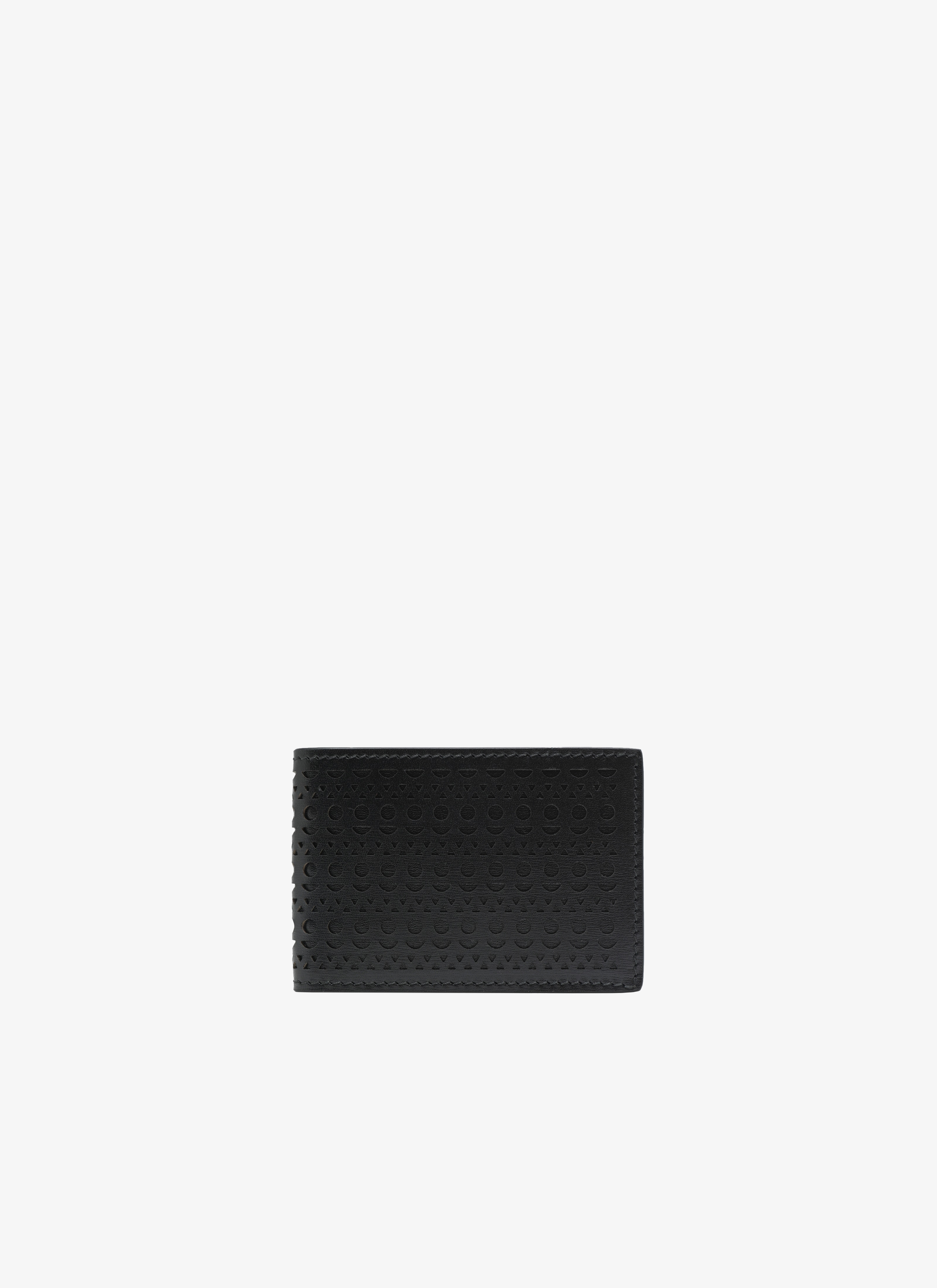 ALAÏA BLACK OPENWORK LEATHER CARDHOLDER
