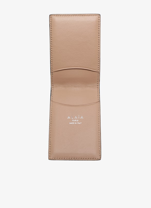 Openwork leather cardholder
 ALAÏA BLACK OPENWORK LEATHER CARDHOLDER