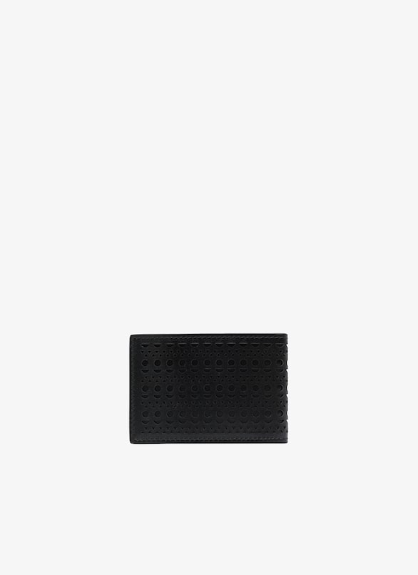 Openwork leather cardholder
 ALAÏA BLACK OPENWORK LEATHER CARDHOLDER