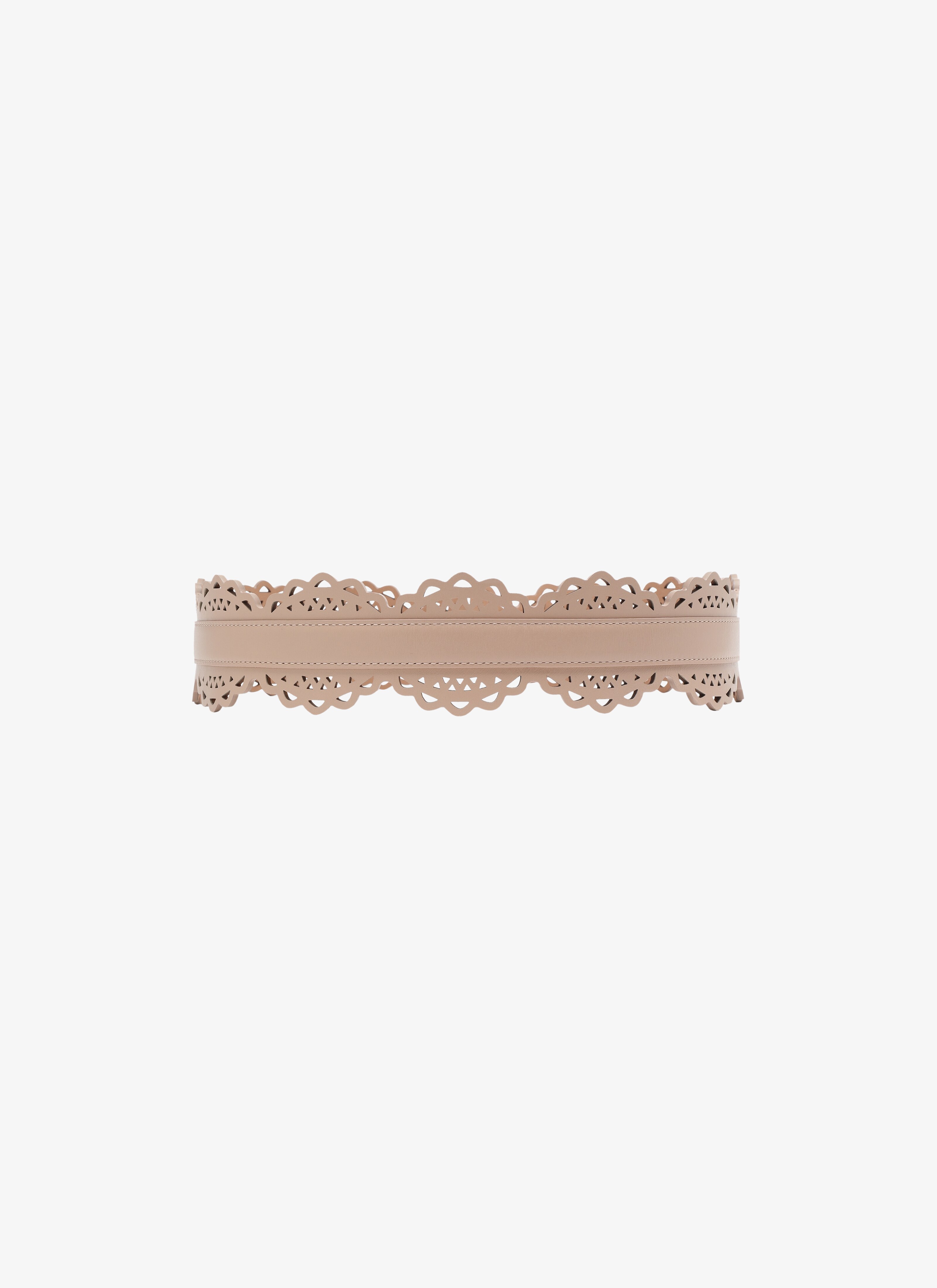 ALAÏA SANDY BUSTIER BELT IN VIENNE WAVE CALFSKIN
