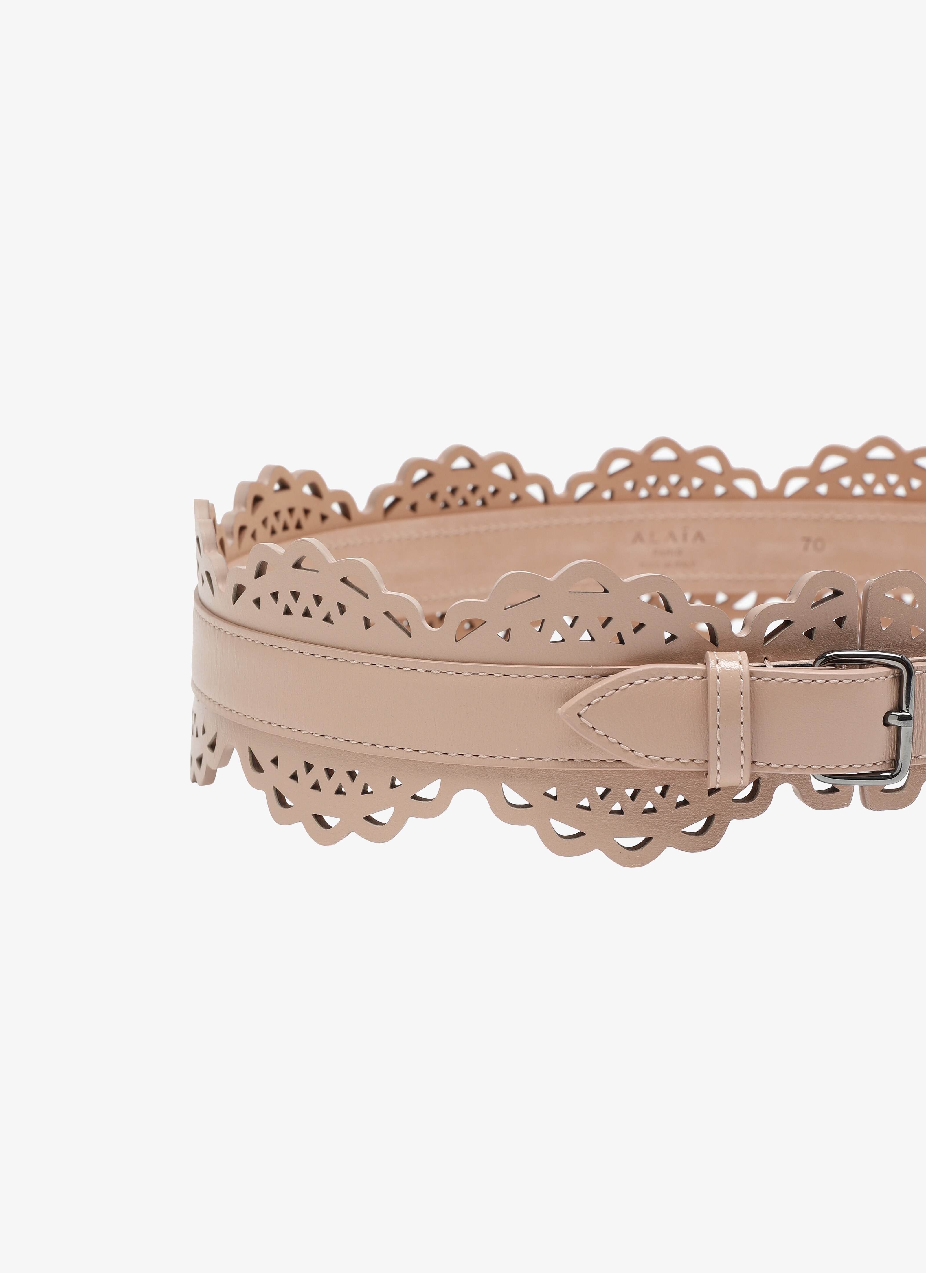 ALAÏA SANDY BUSTIER BELT IN VIENNE WAVE CALFSKIN