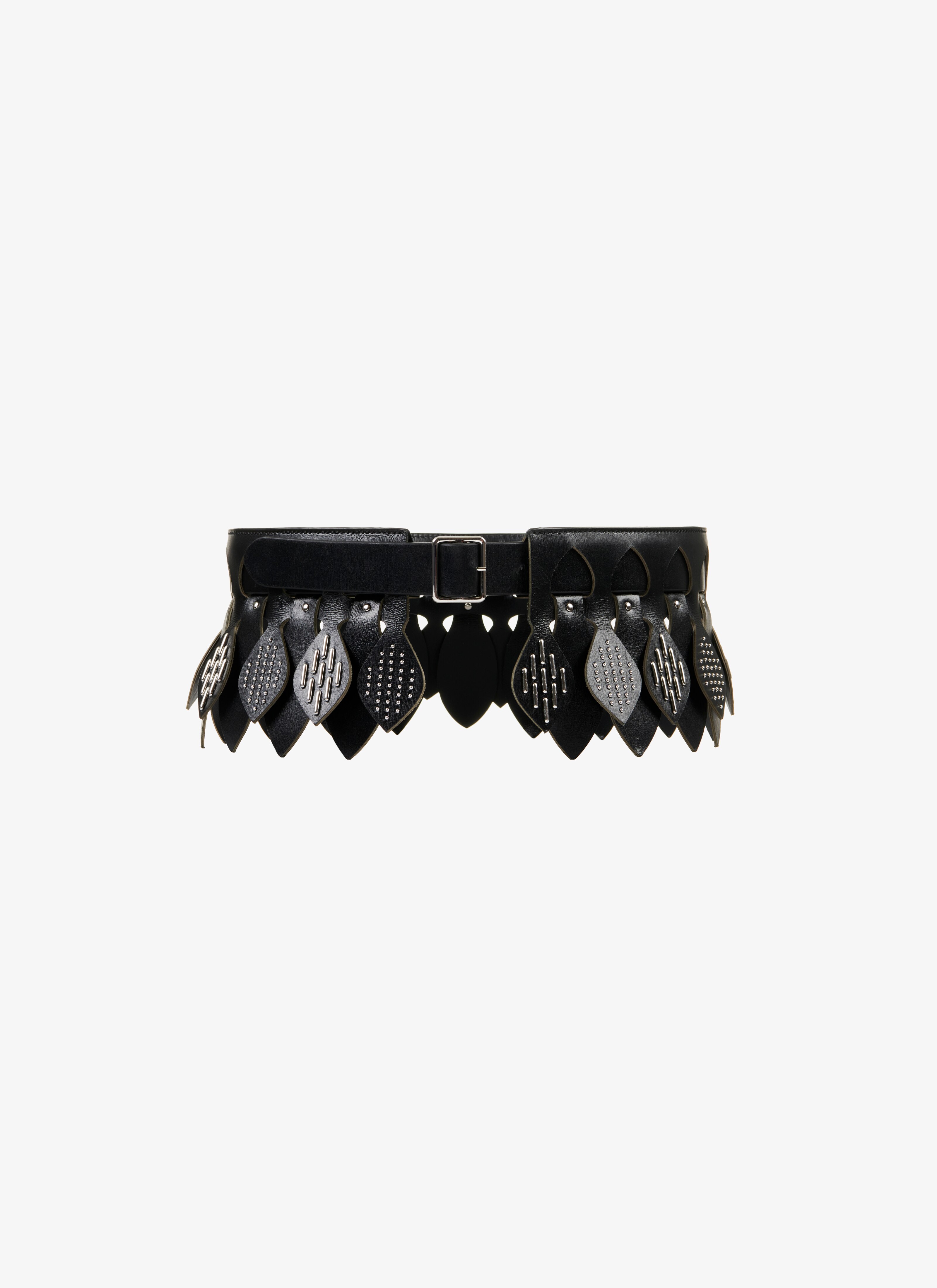 ALAÏA BLACK LEATHER BELT 