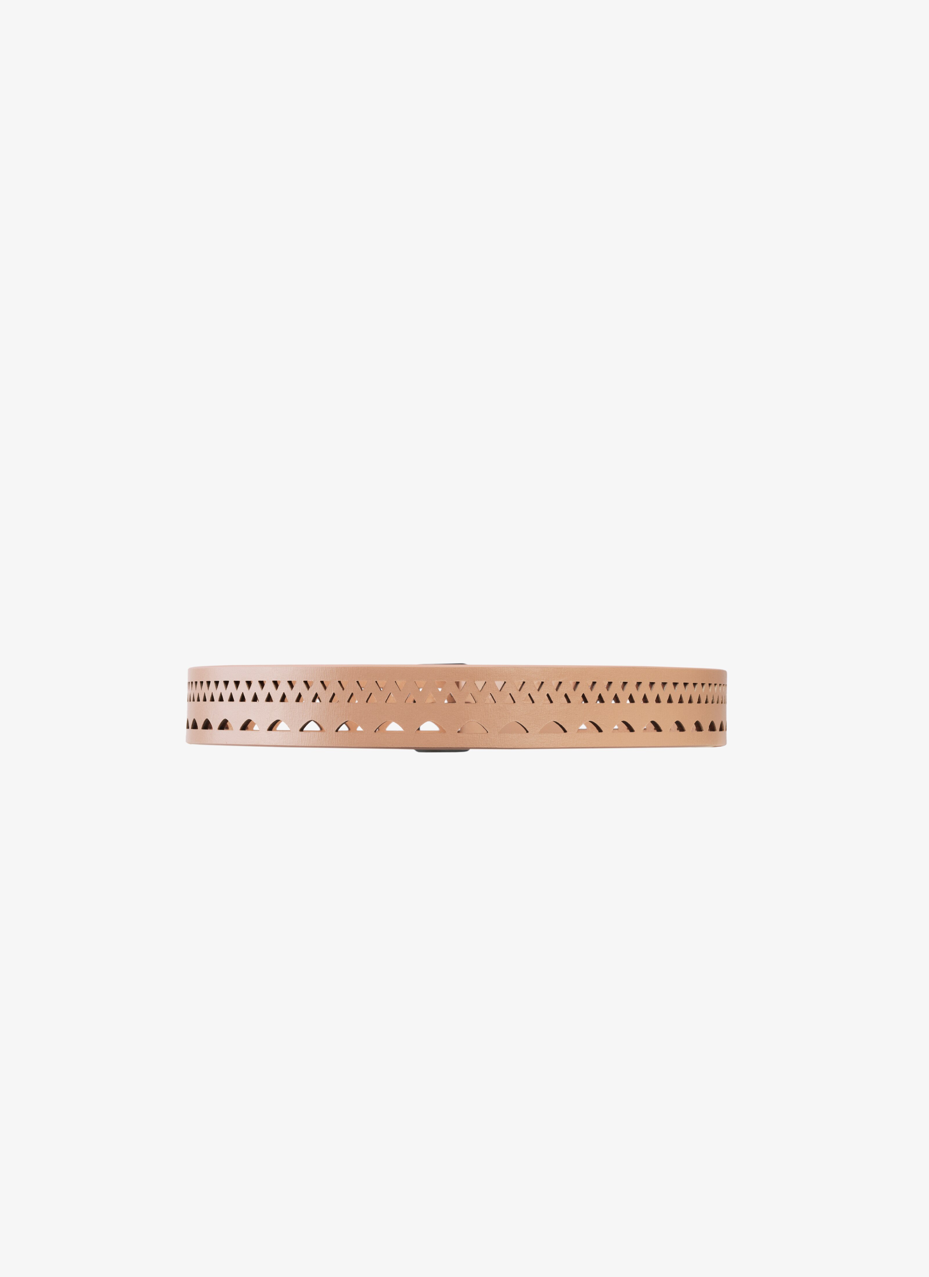ALAÏA SANDY THIN BELT IN VIENNE WAVE LUX CALFSKIN