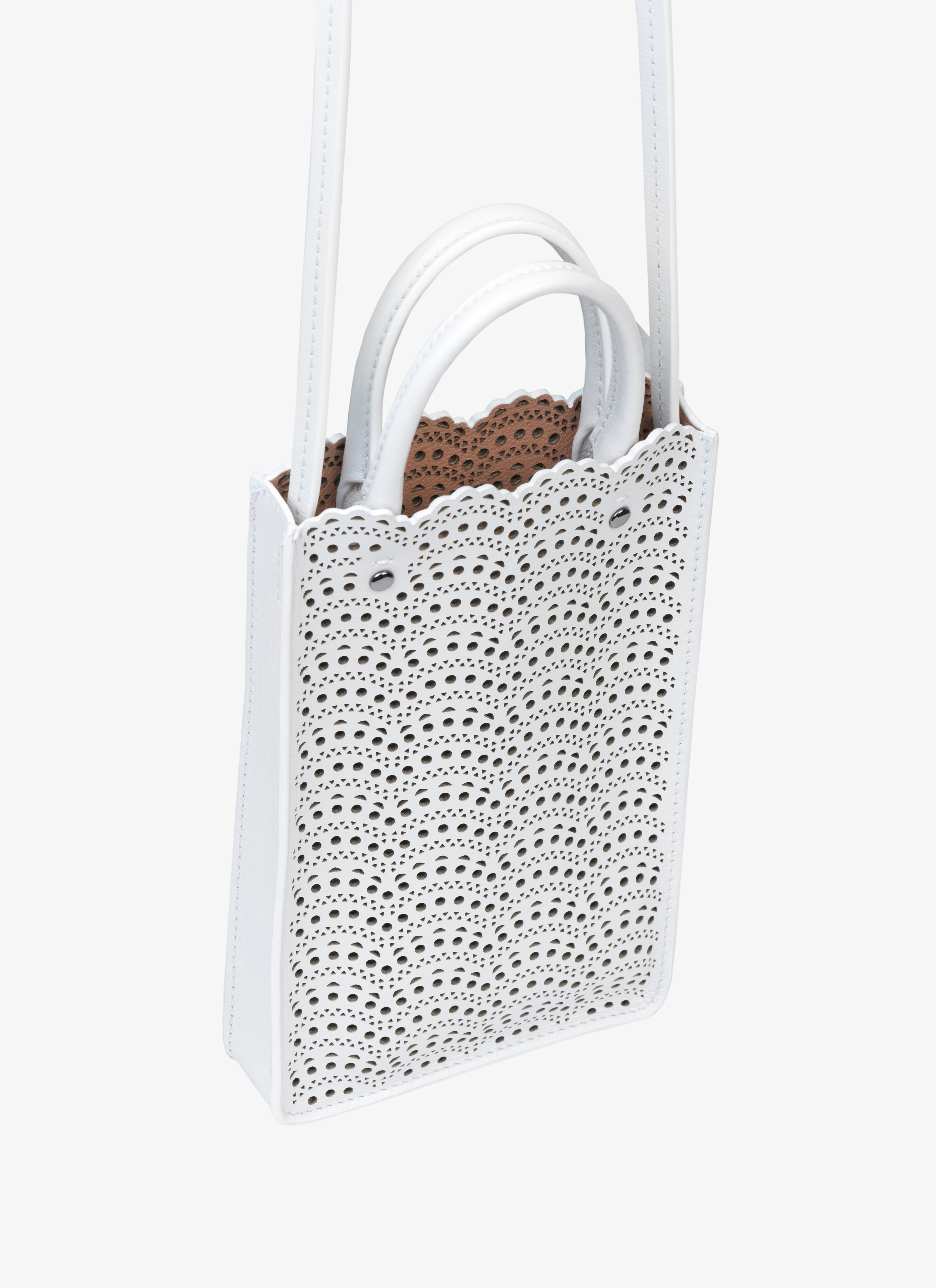 ALAÏA WHITE PHONE HOLDER