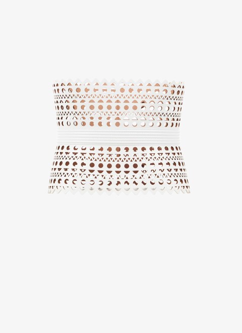 비엔 웨이브 럭스 송아지 가죽 코르셋 벨트 - maison-alaia.com