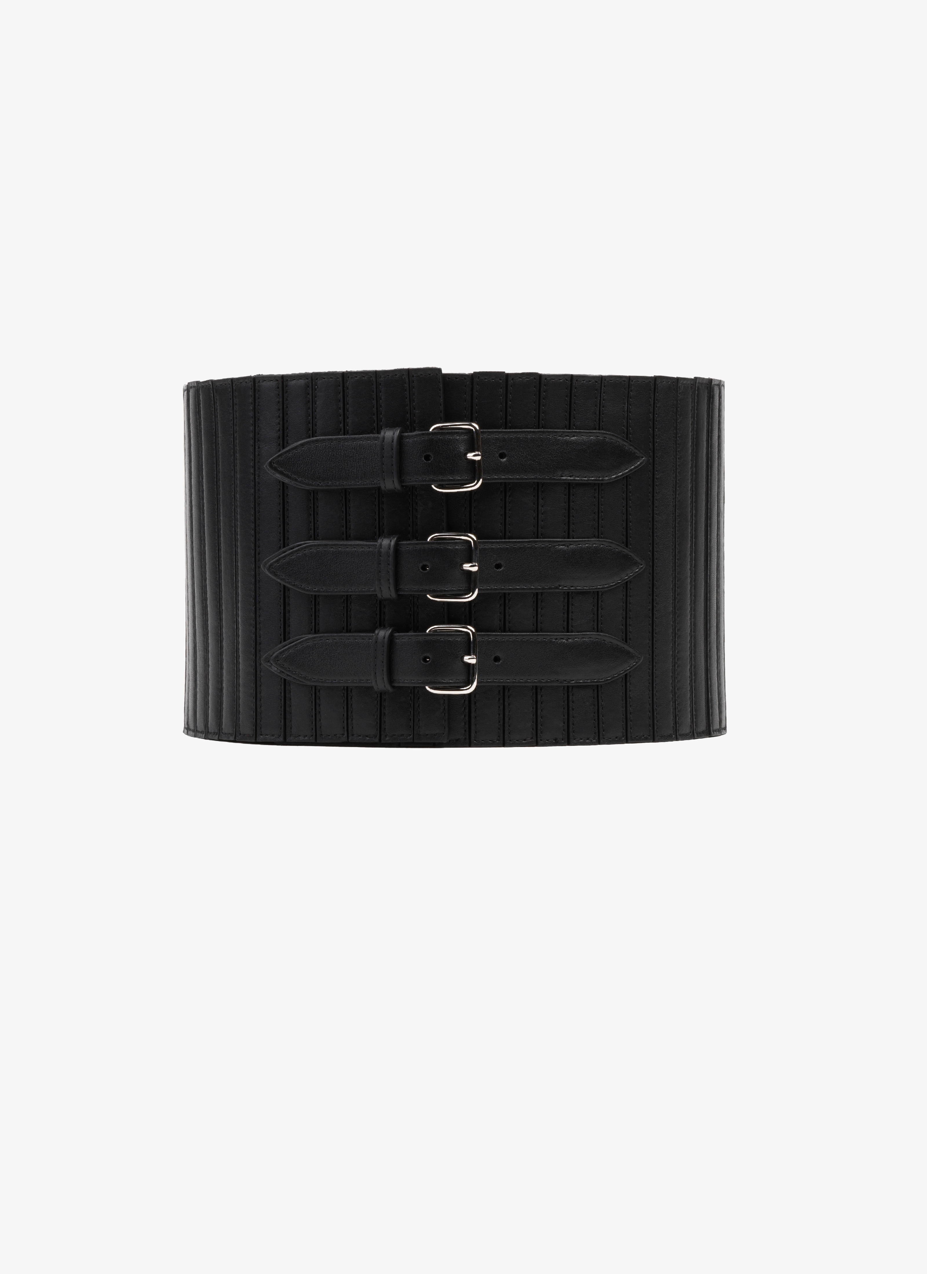 ALAÏA BLACK STRETCH CORSET BELT