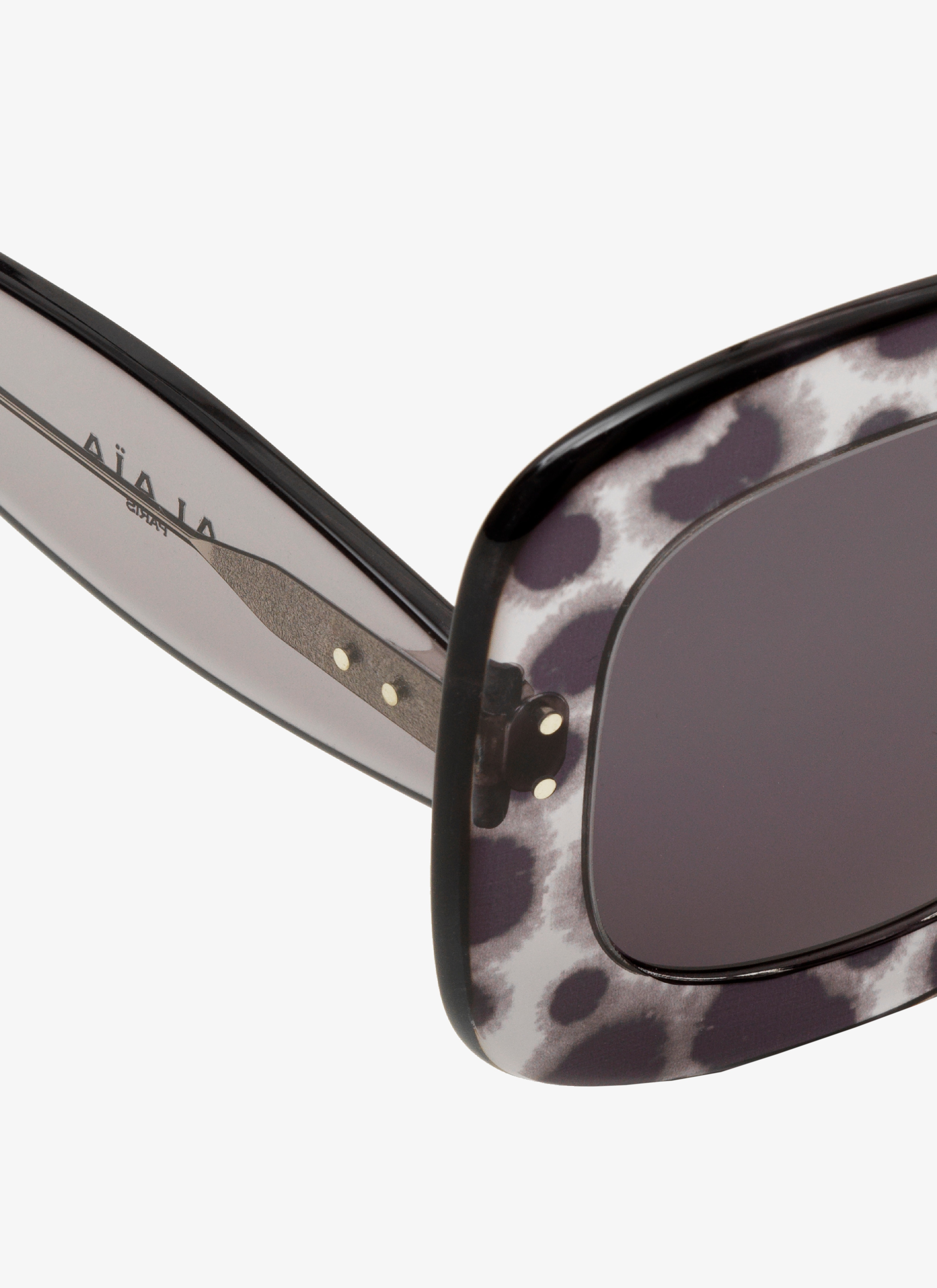 ALAÏA GRAY WHITE SUNGLASSES