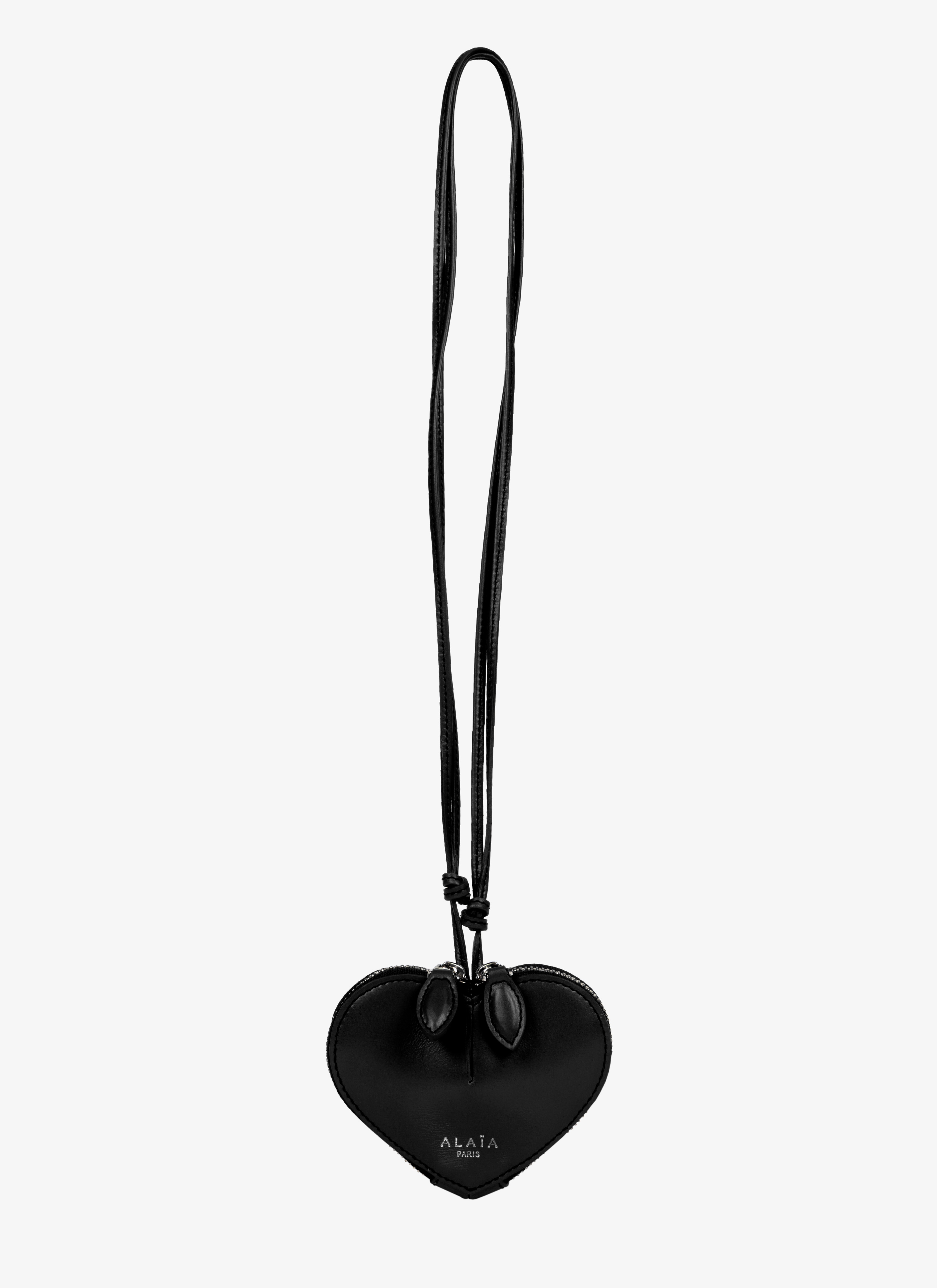 ALAÏA BLACK COEUR MINI LEATHER BAG