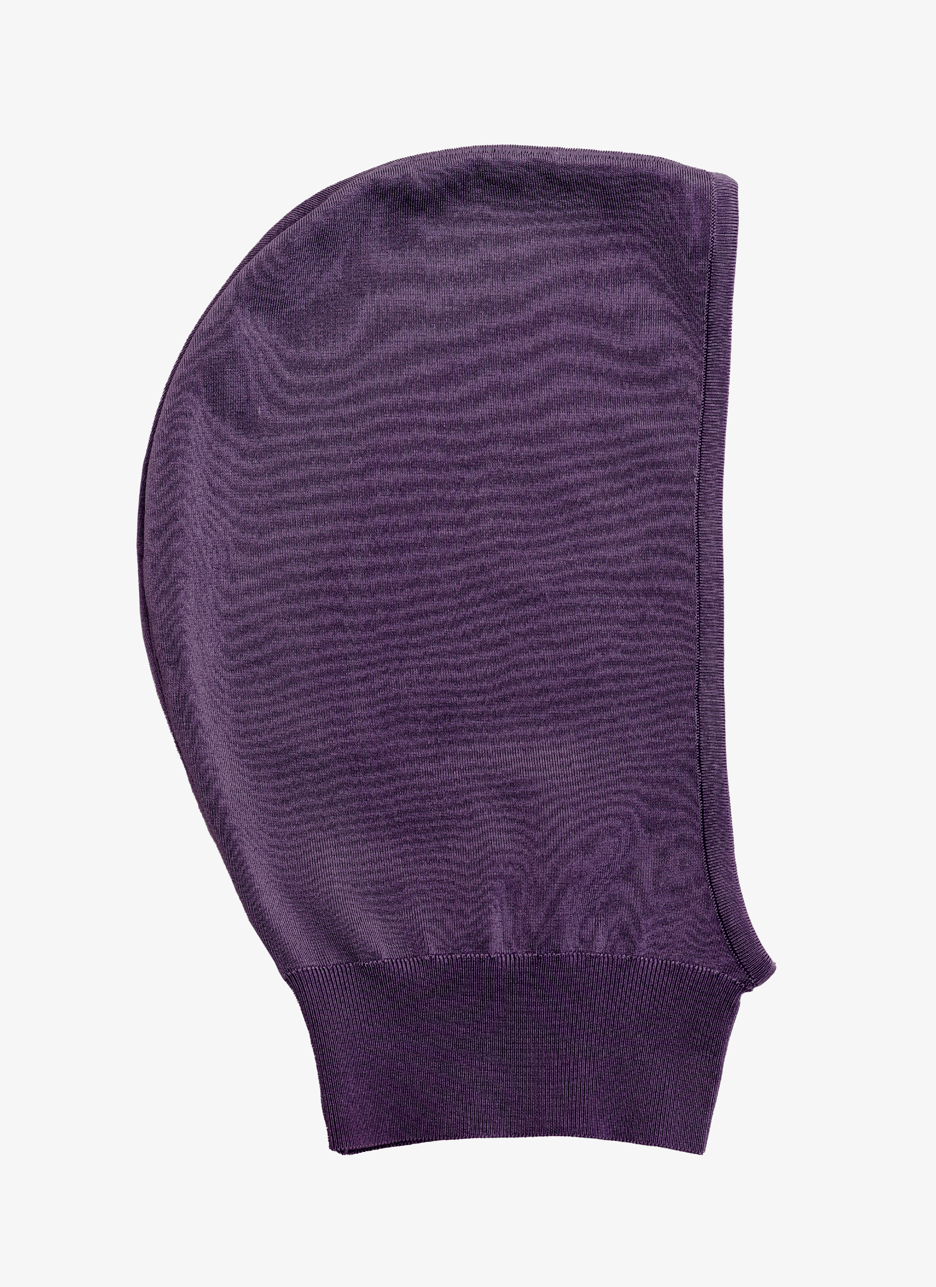 ALAÏA AUBERGINE KNITTED HOOD
