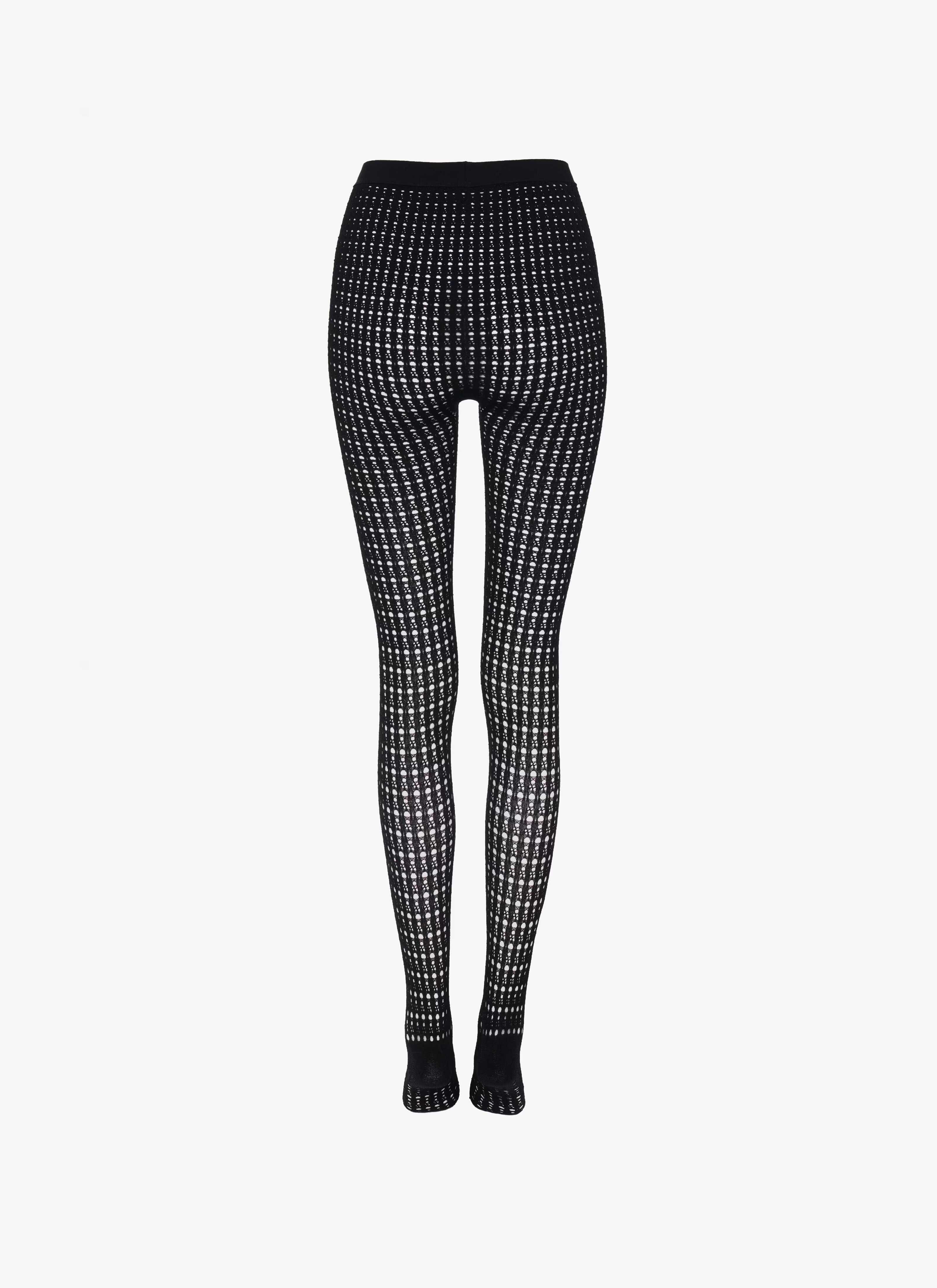 ALAÏA BLACK VIENNE LACE TIGHTS
