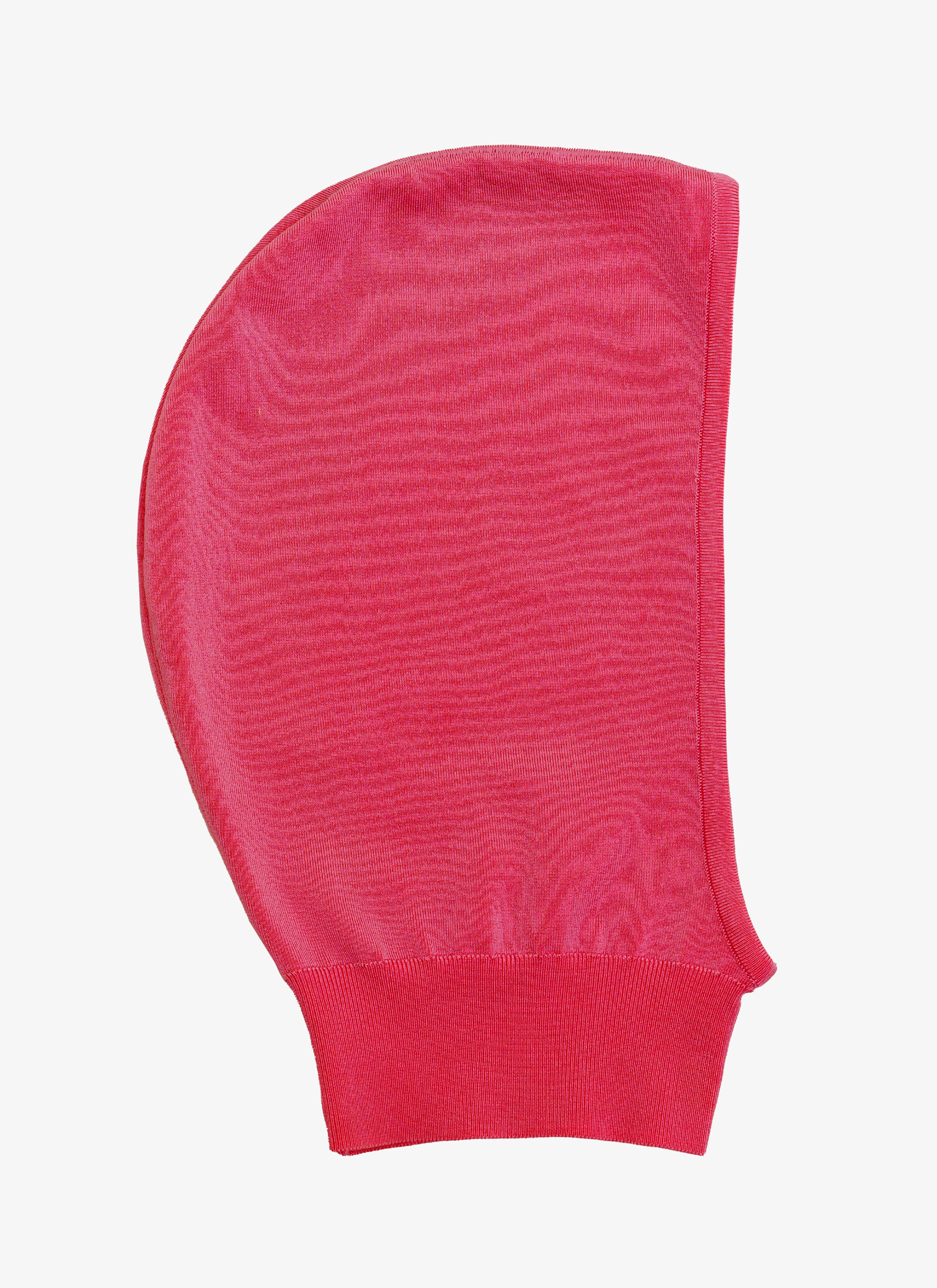 ALAÏA FUCHSIA KNITTED HOOD