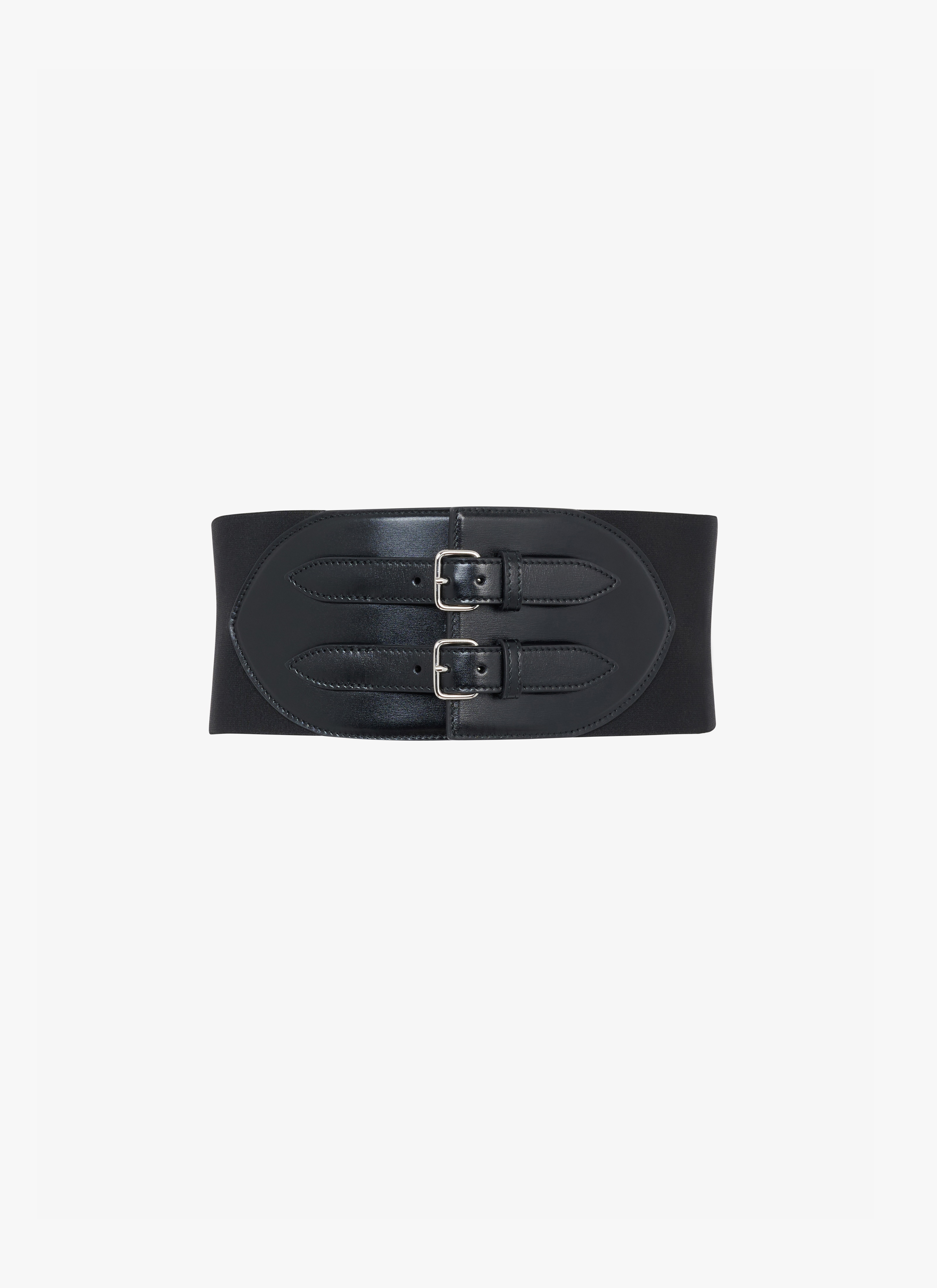 ALAÏA Black Corset Elastique Belt Calfskin