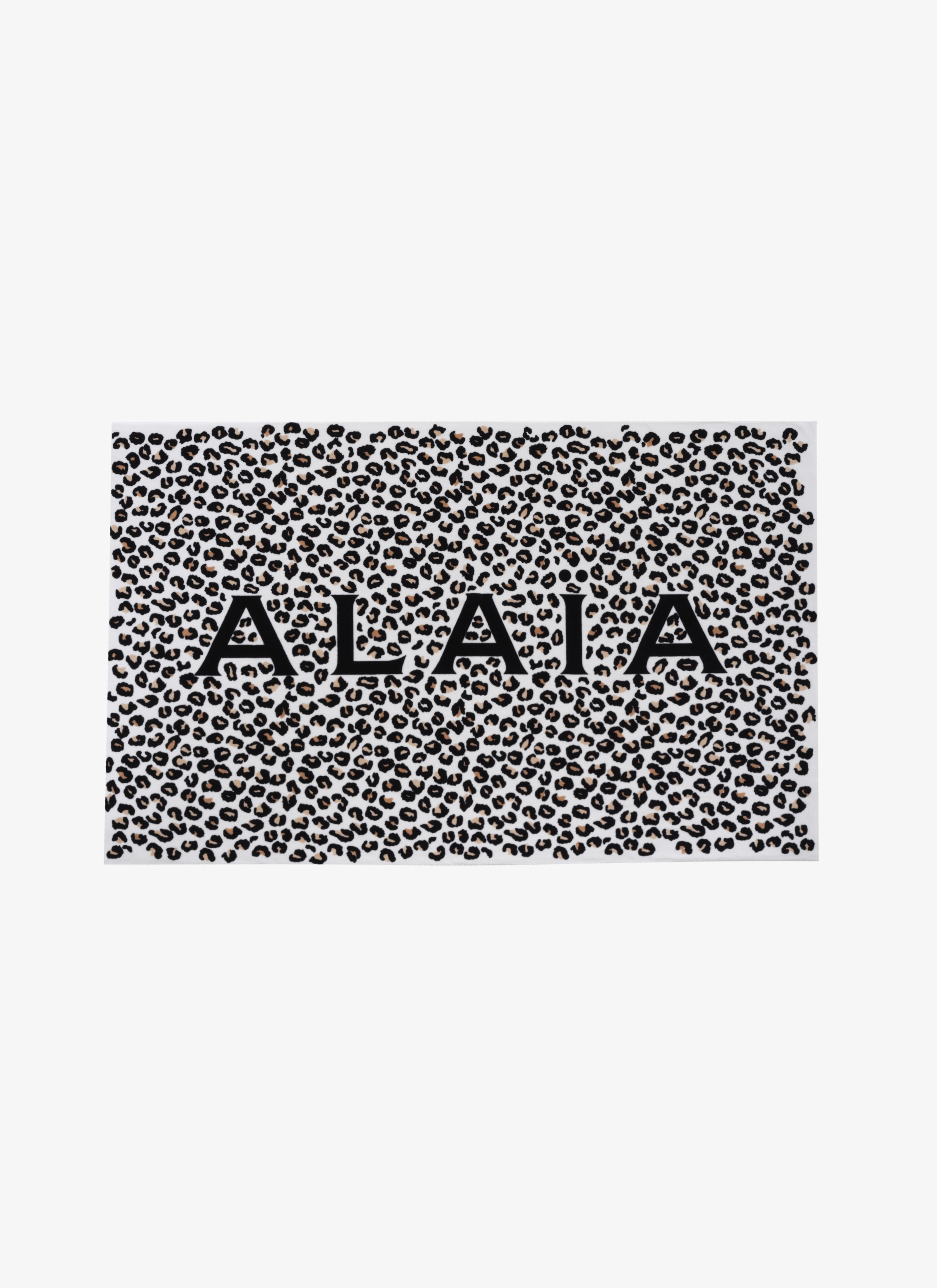 ALAÏA WHITE/BLACK ALAÏA LEOPARD TOWEL
