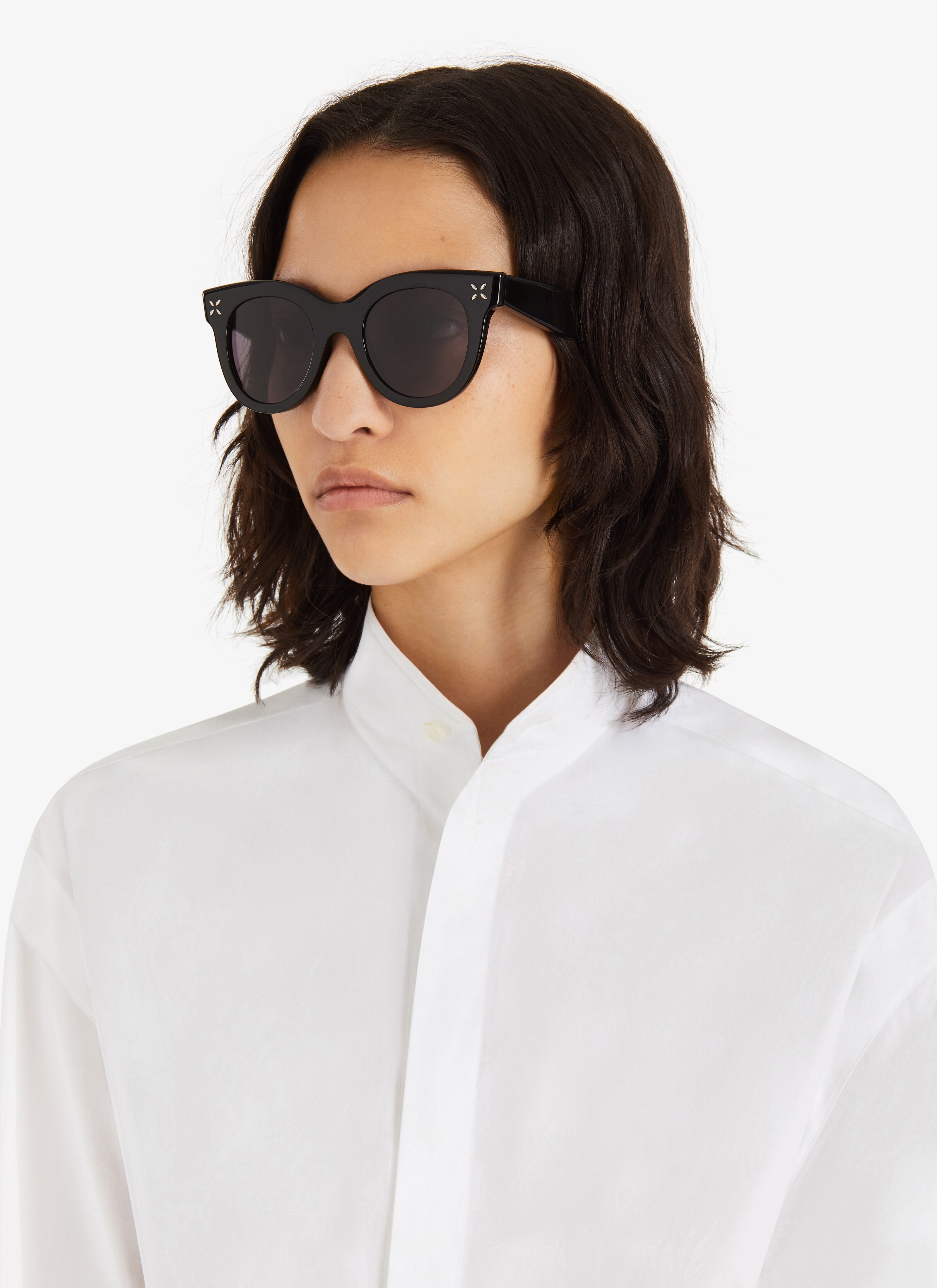 ALAÏA BLACK/GREY CAT EYE SUNGLASSES